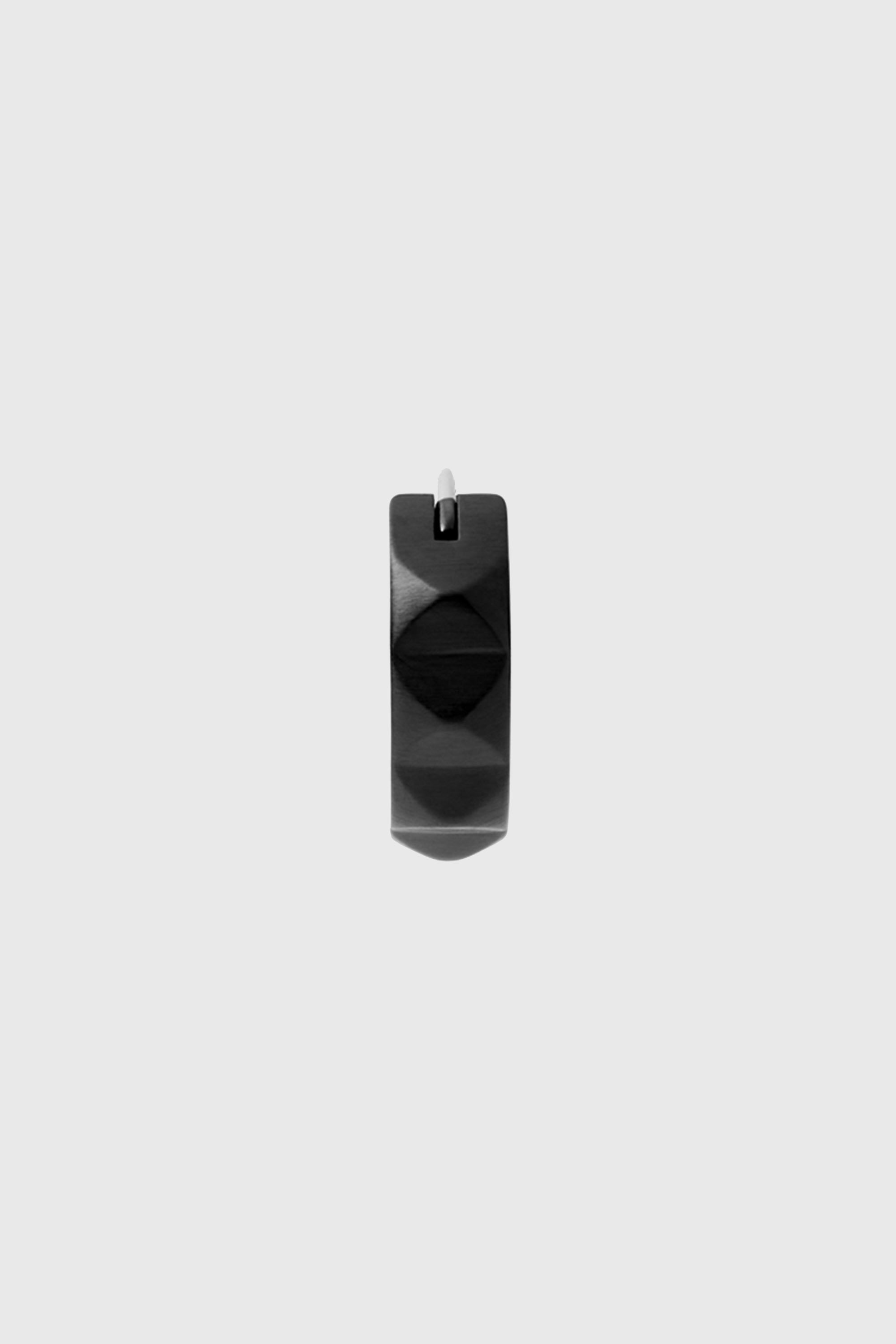 Diesel - DX1273, Man's Black stainless steel studded huggie single earring in Black - 2