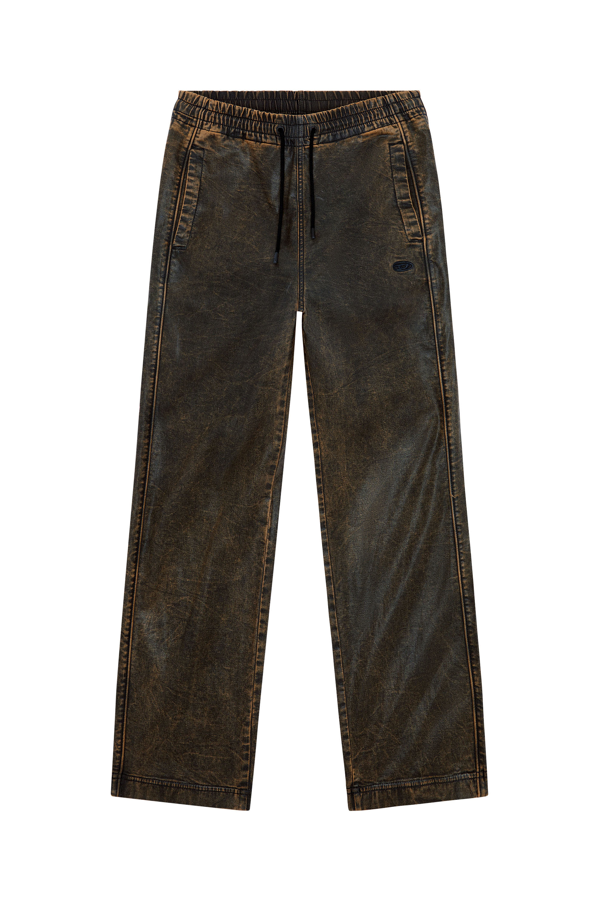 Diesel - Straight D-Martians Track Denim 068KR, Black/Brown - Image 5