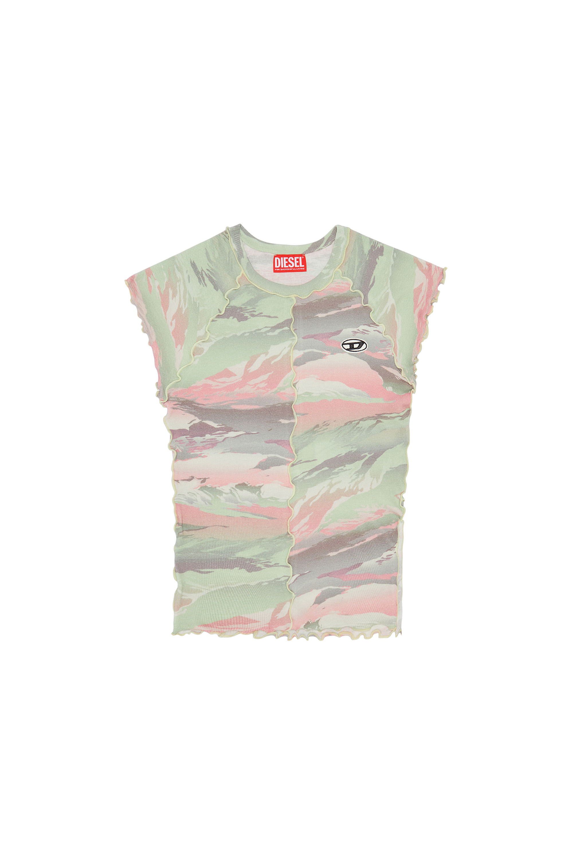 CL-T-SKYOVER, Green/Pink - T-Shirts