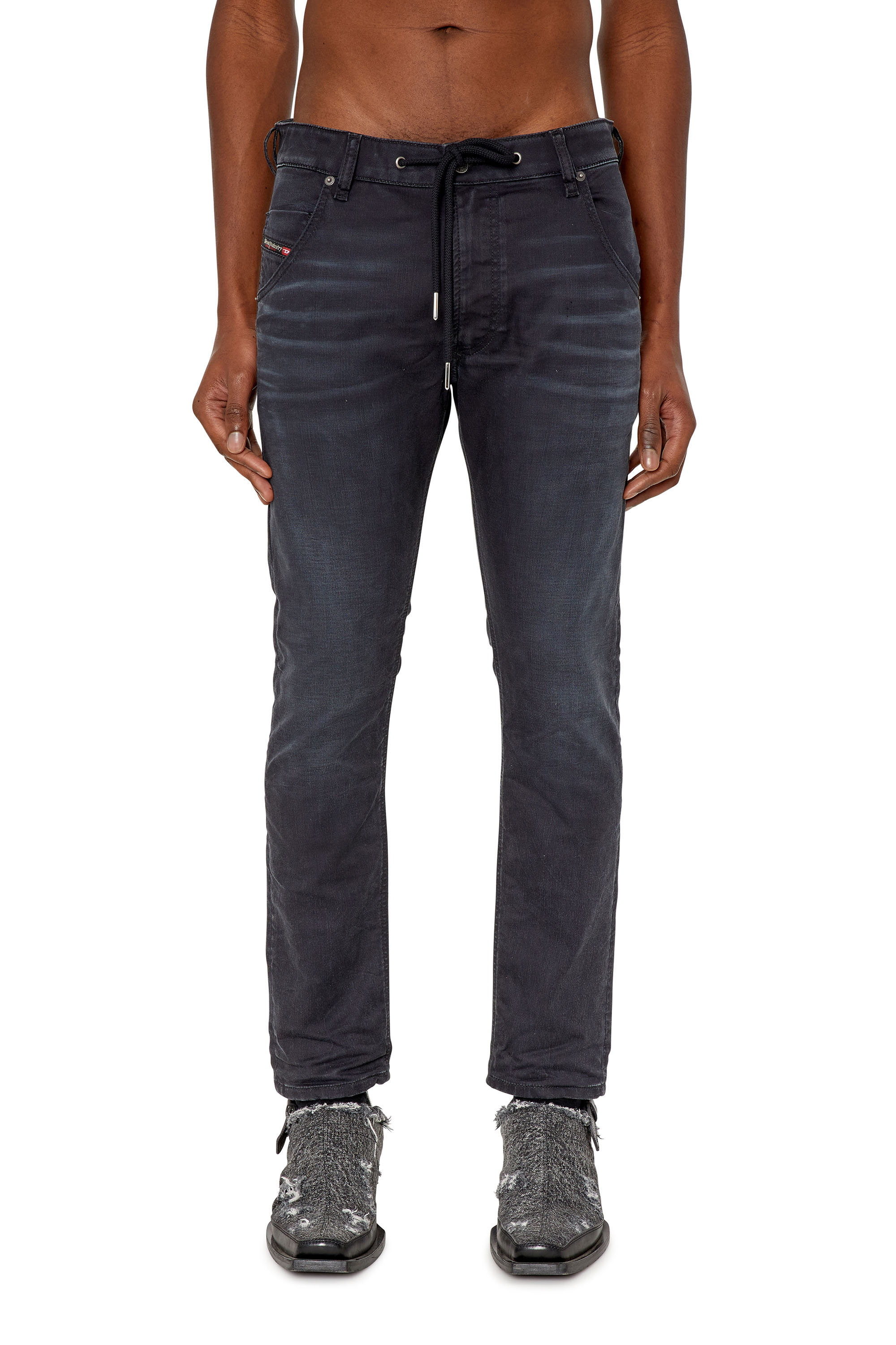 Diesel - Krooley JoggJeans® 068CQ Tapered, Black/Dark grey - Image 1