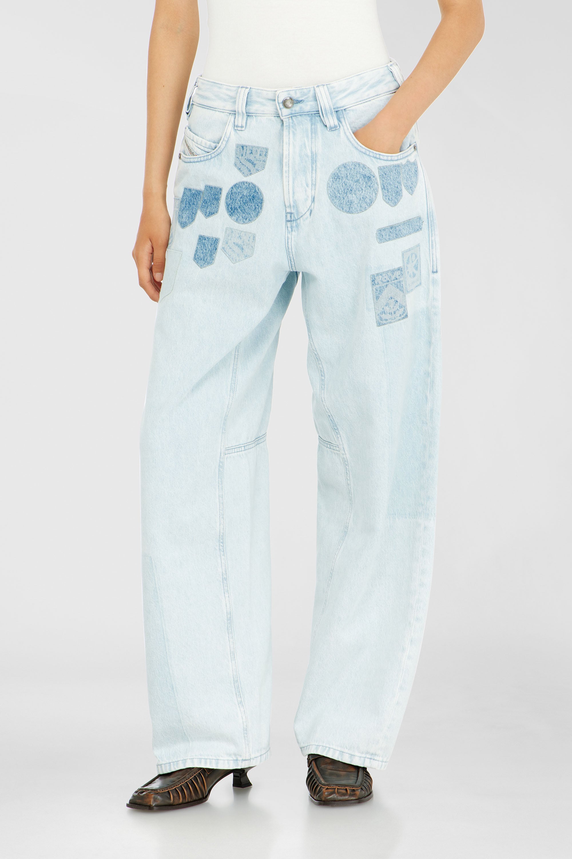 Diesel - Unisex's Relaxed Jeans 1997 D-Enim-M 0IFBQ, Light Blue - 2