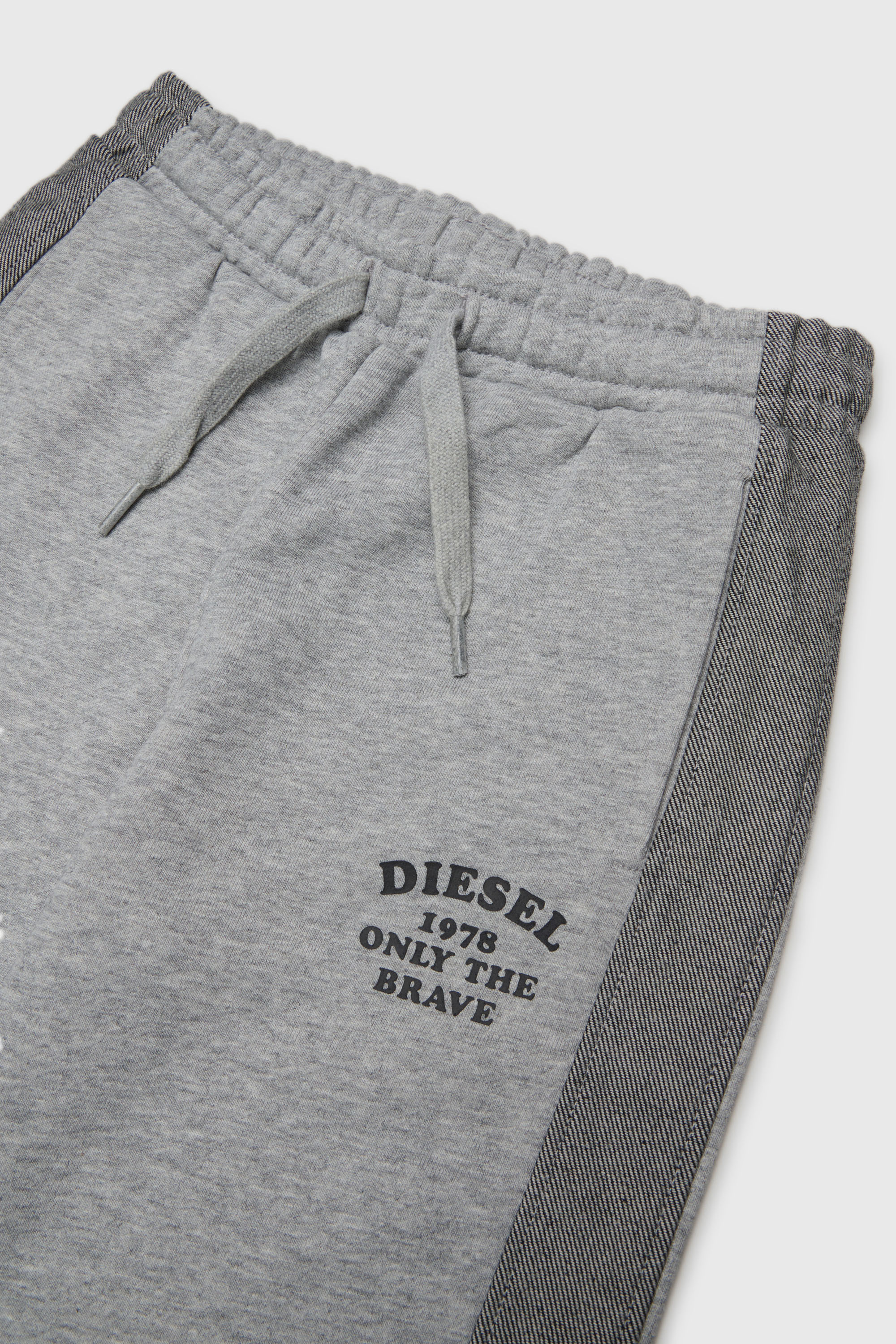 Diesel - PTEAN, Man's Sweatpants with denim side bands in Grey - 3