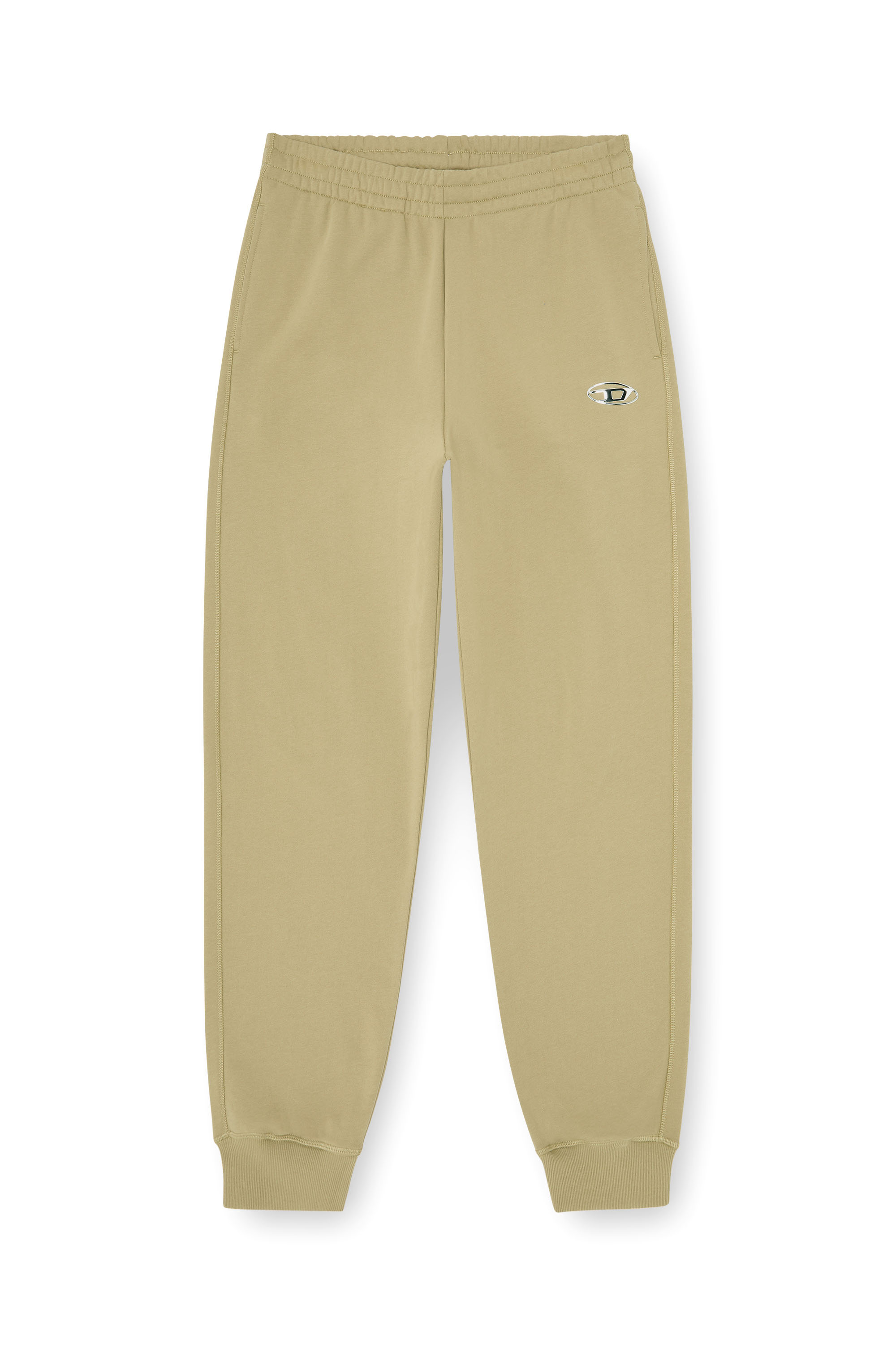 Diesel - P-MARKY-IOD, Man's Cotton pants with metallic Oval D in Beige - 2