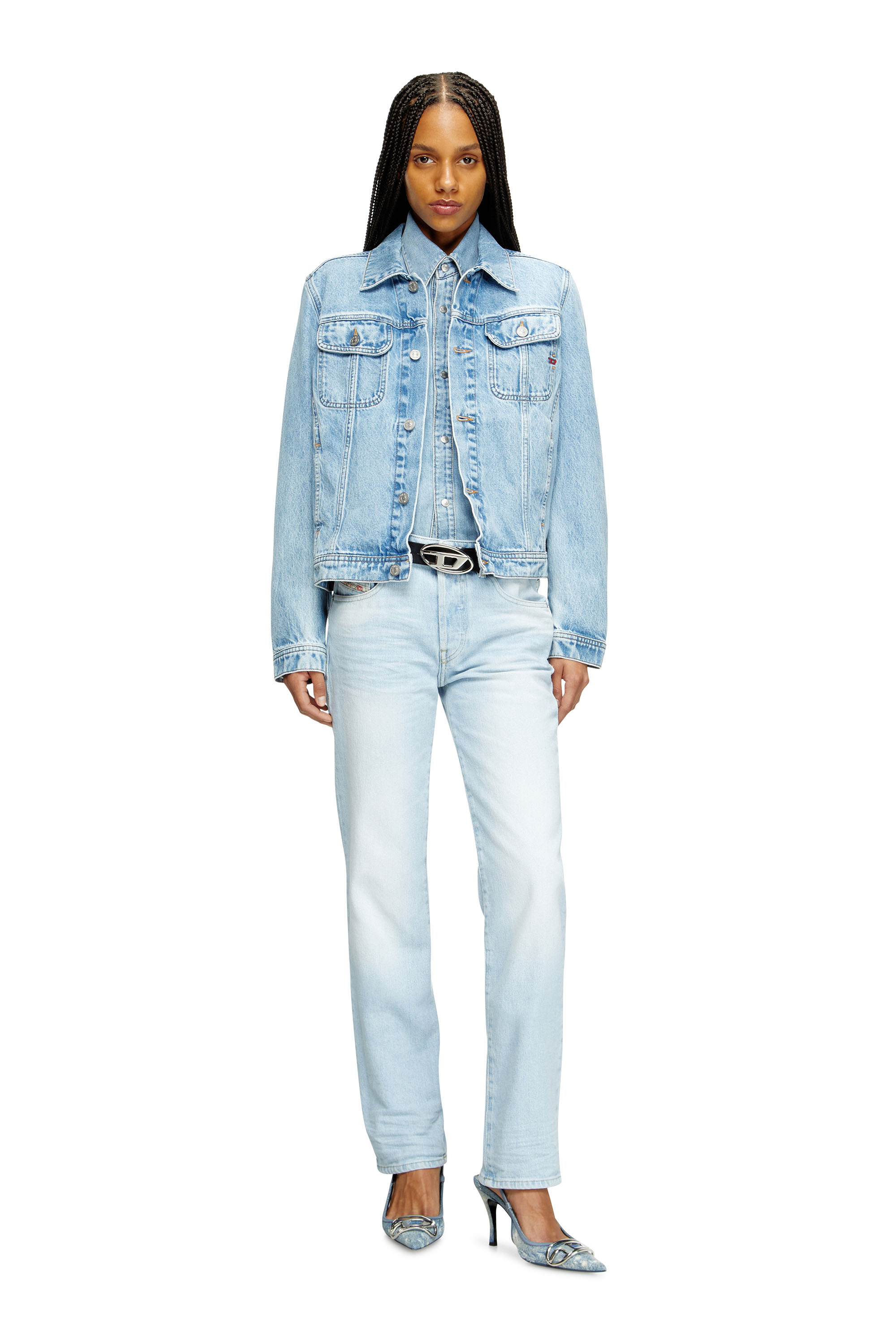 Diesel - Woman's Regular Jeans 1989 D-Mine 09M11, Light Blue - 2