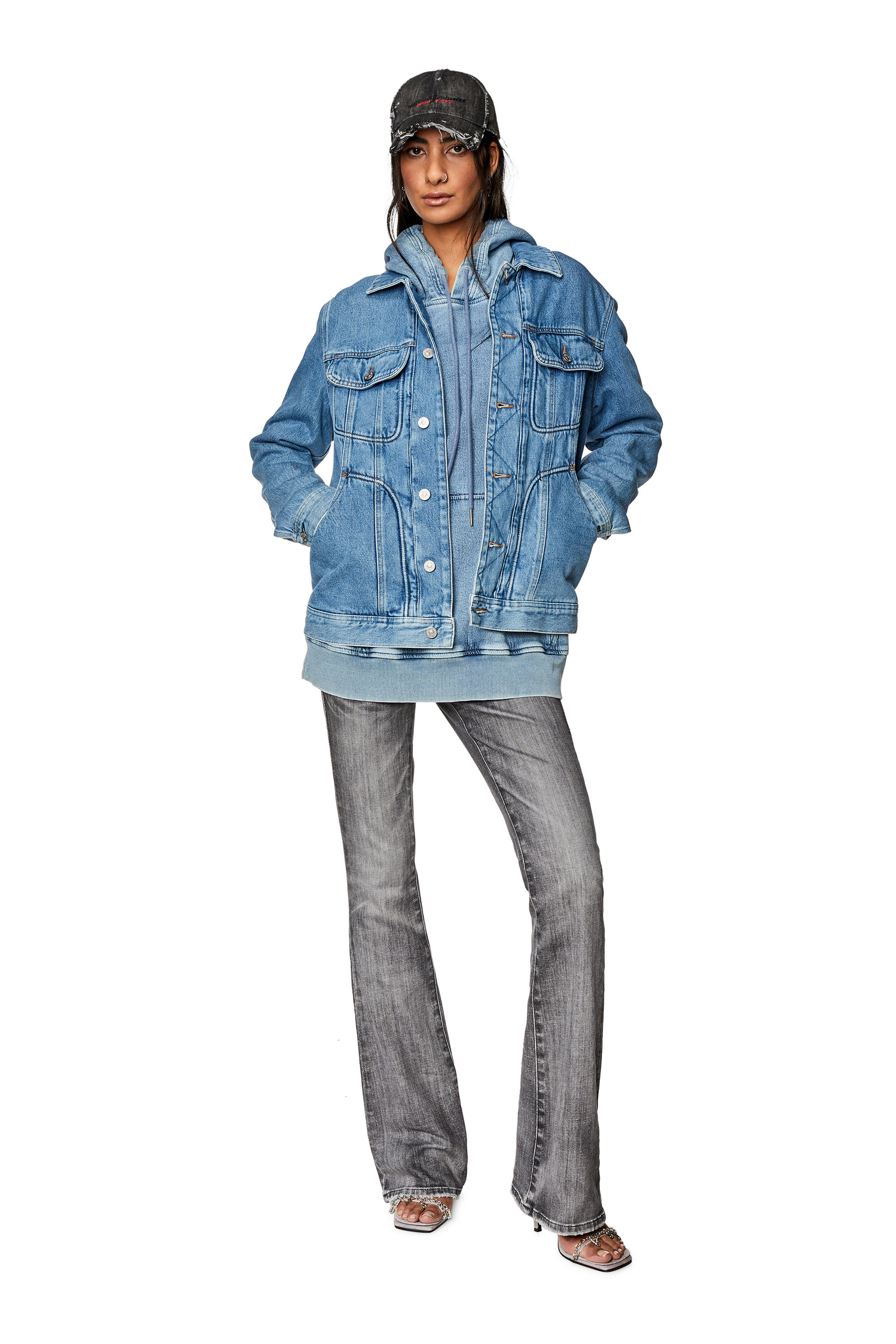 Diesel - Bootcut and Flare Jeans 1969 D-Ebbey 09G38, Black/Dark grey - Image 1