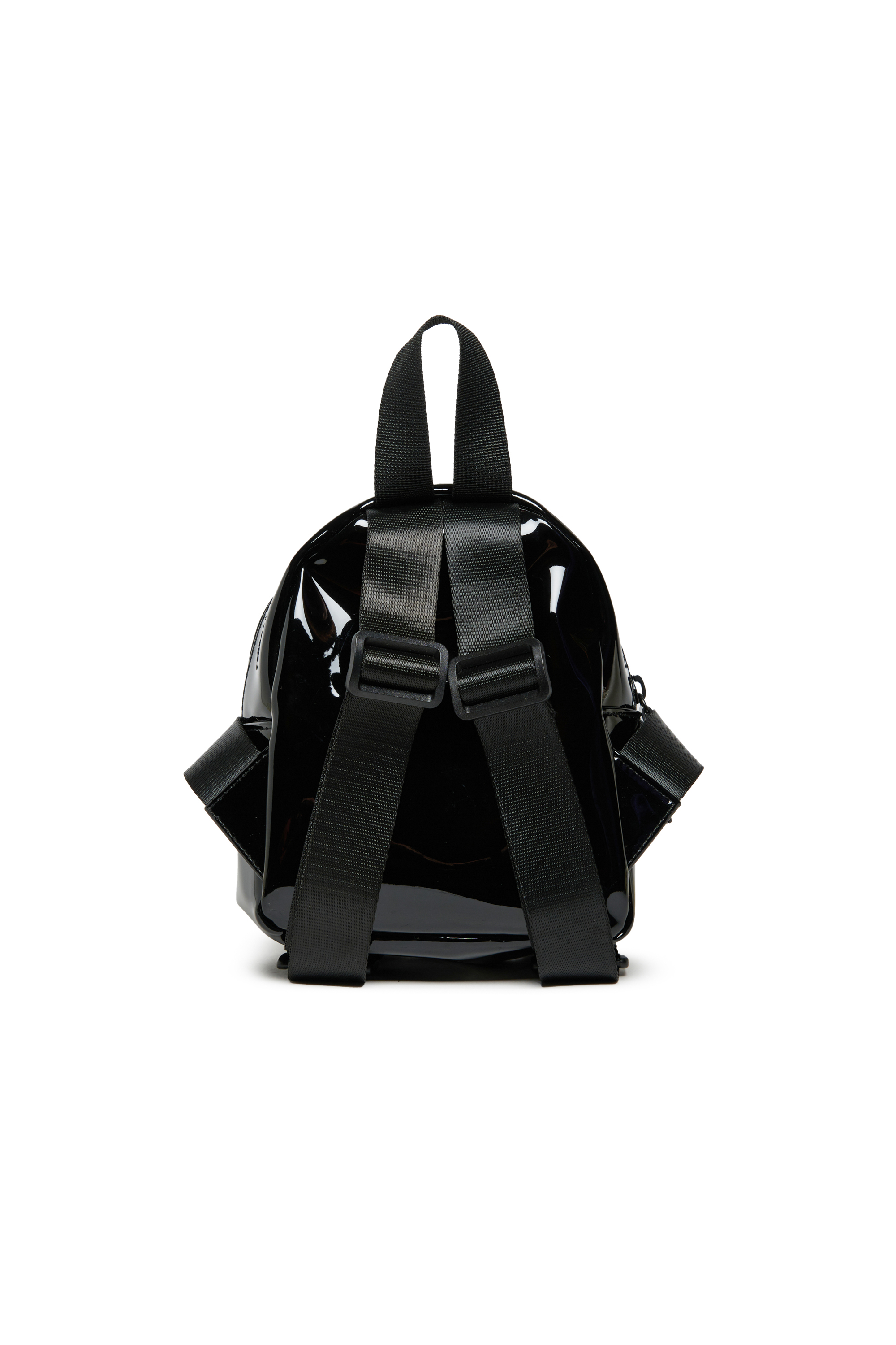 Diesel - WENGLY, Woman's WENGLY-Glossy backpack with embossed logo in Black - 2