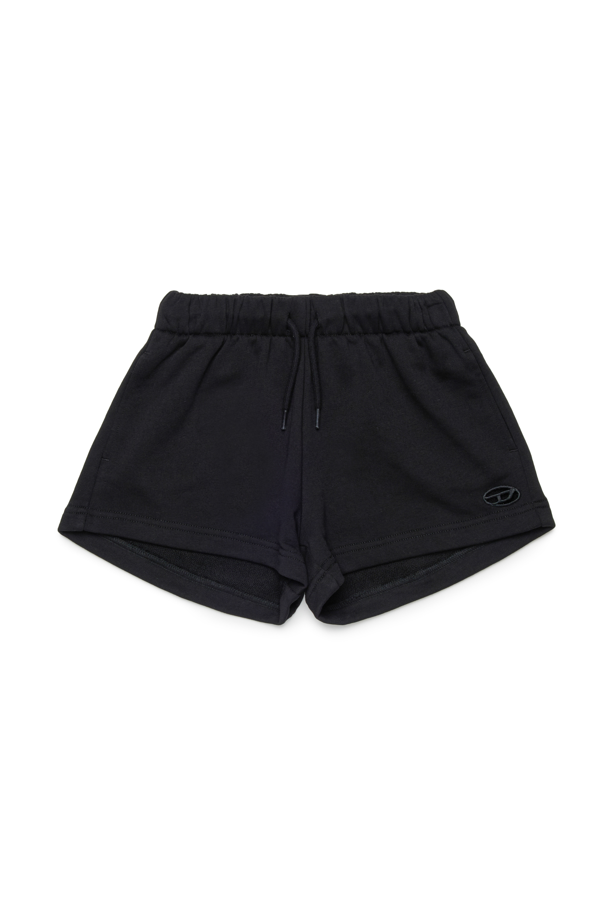 Diesel - PAGL, Woman's Sweat shorts with cut-out Oval D logo in Black - 1