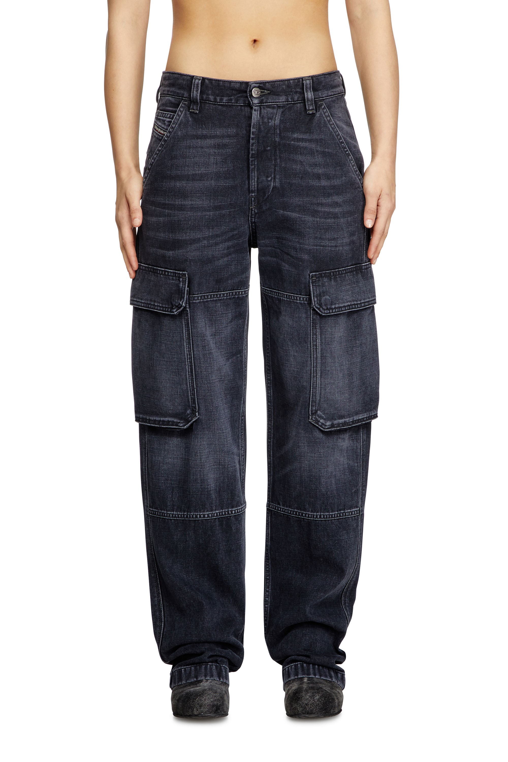 Regular Jeans D-Pot 007Z9, Black/Dark grey Diesel - Woman's Regular Jeans D-Pot 007Z9, Black/Dark grey - 3