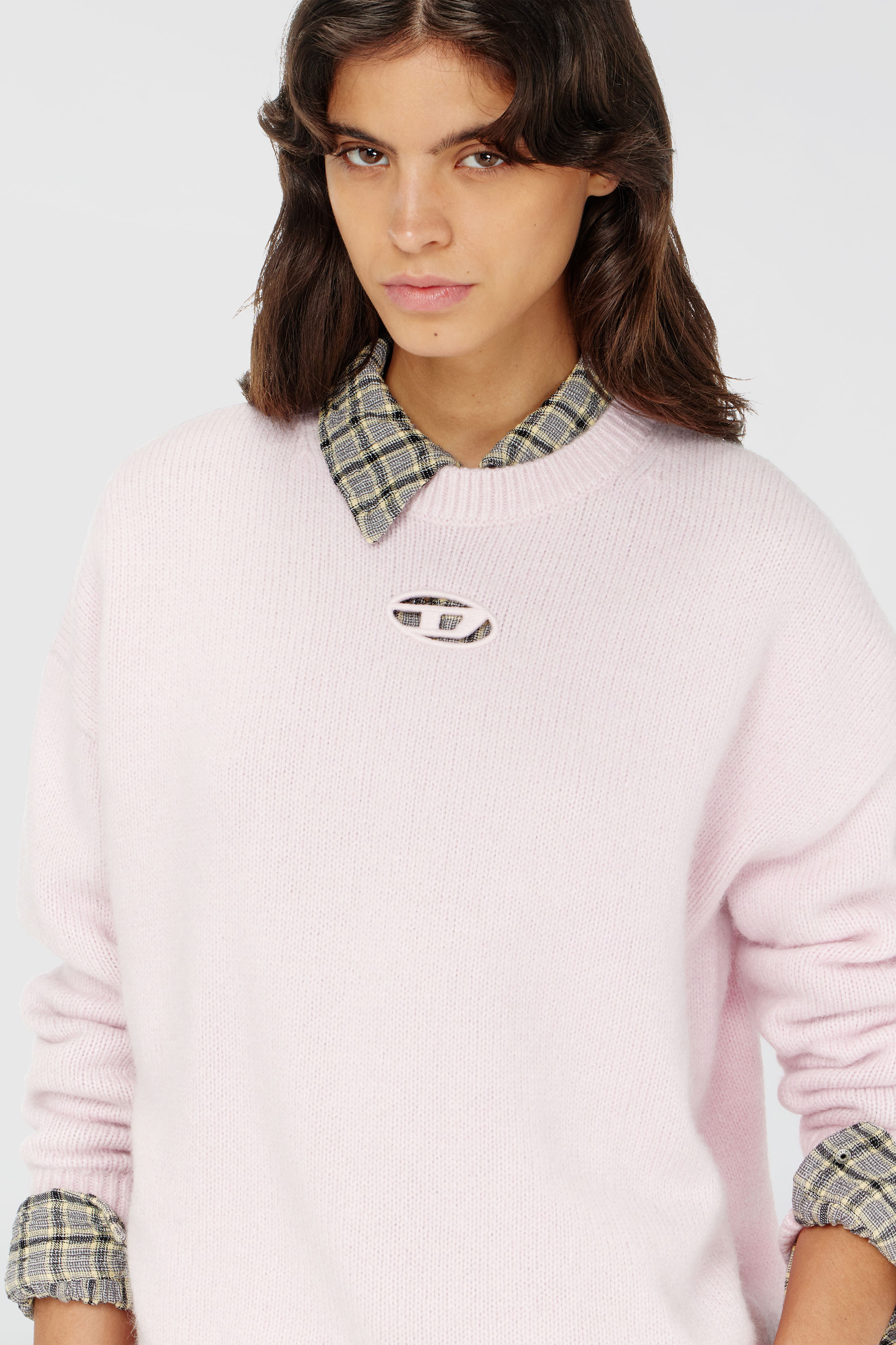 Diesel - M-AREETA, Woman's Jumper in wool and alpaca blend in Pink - 5