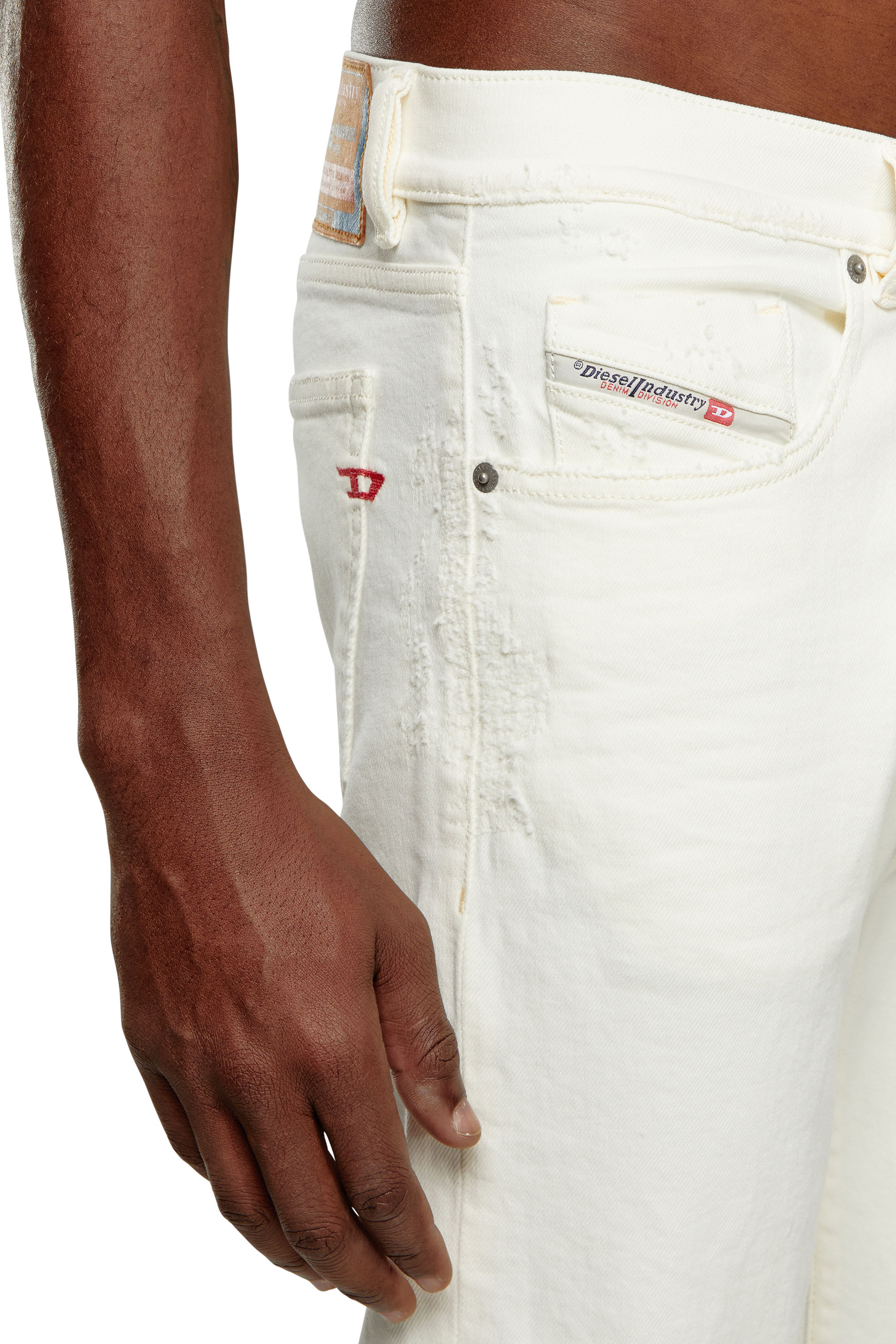 Diesel - Slim Jeans 2019 D-Strukt 09I15, White - Image 5