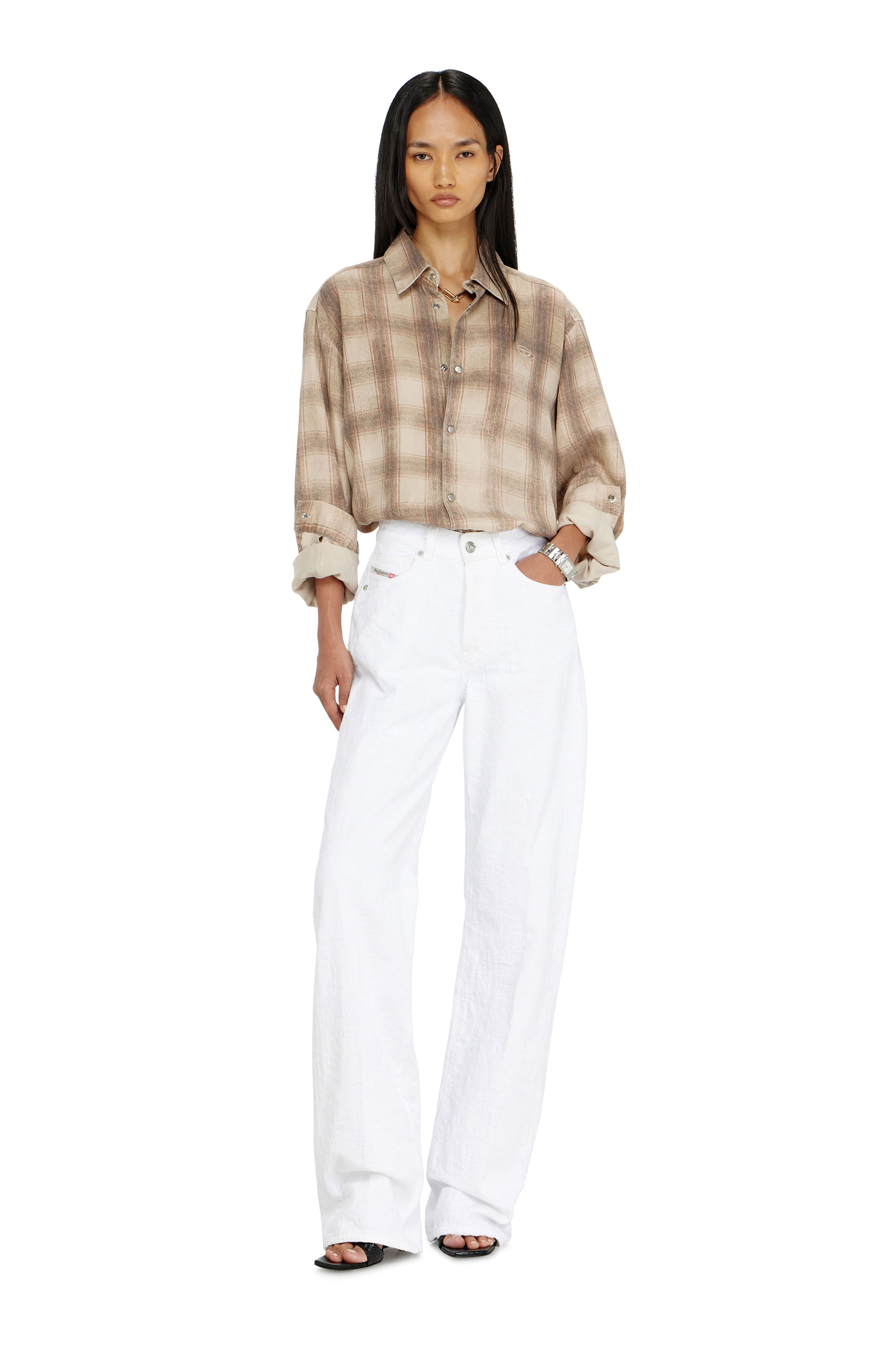 Diesel - Woman's Regular Jeans 1971 D-Sent 007EX, White - 1