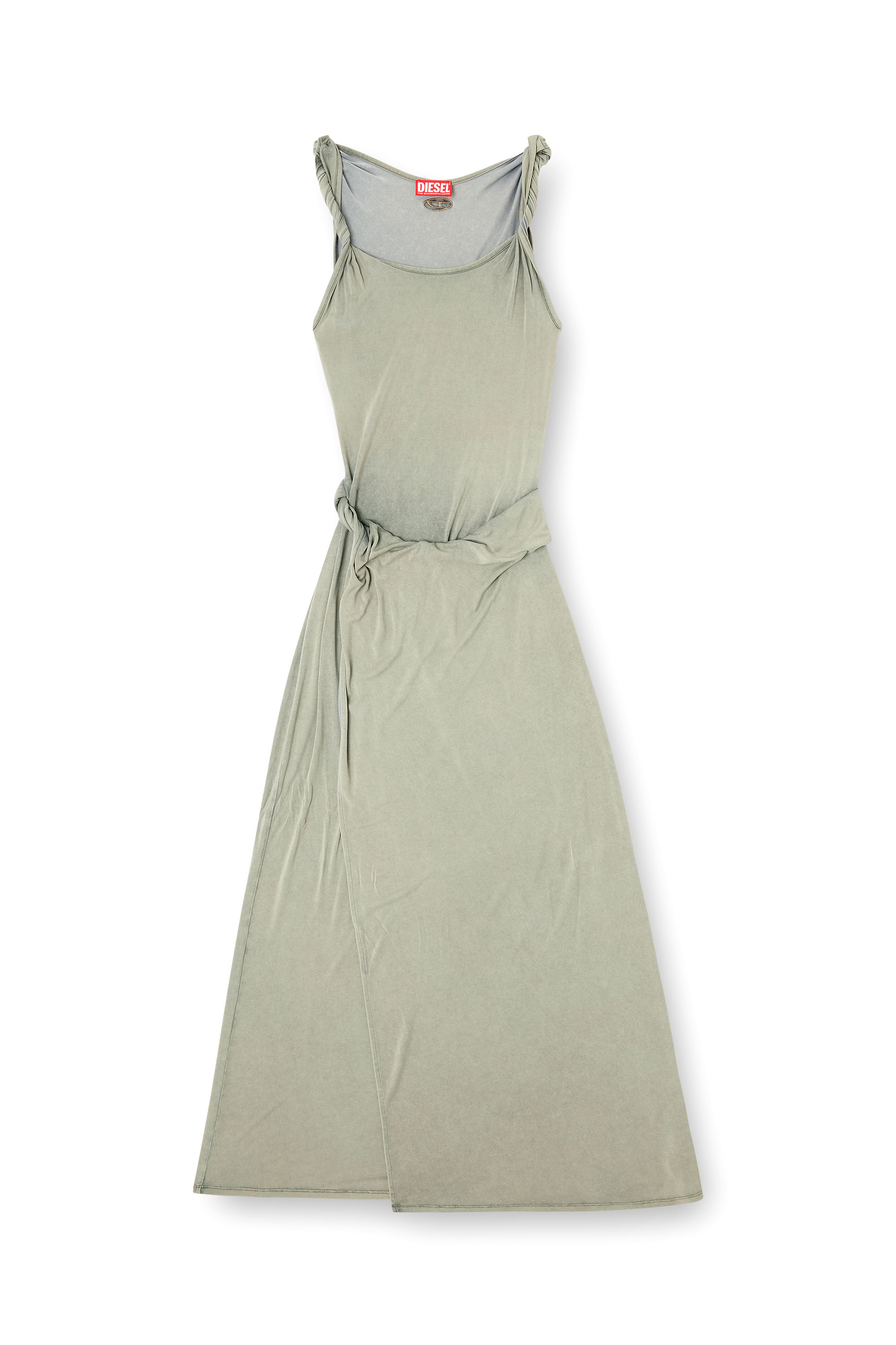Diesel - D-ESTIGA-S1, Woman's Jersey maxi dress with twisted details in null - 1