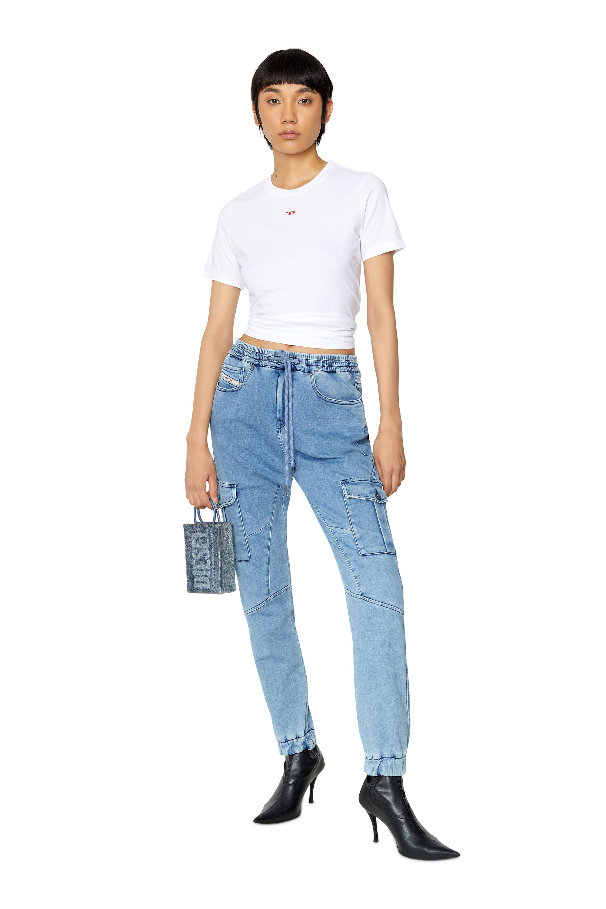 Diesel - D-Ursy Track Denim 069ZR Slim, Light Blue - Image 5