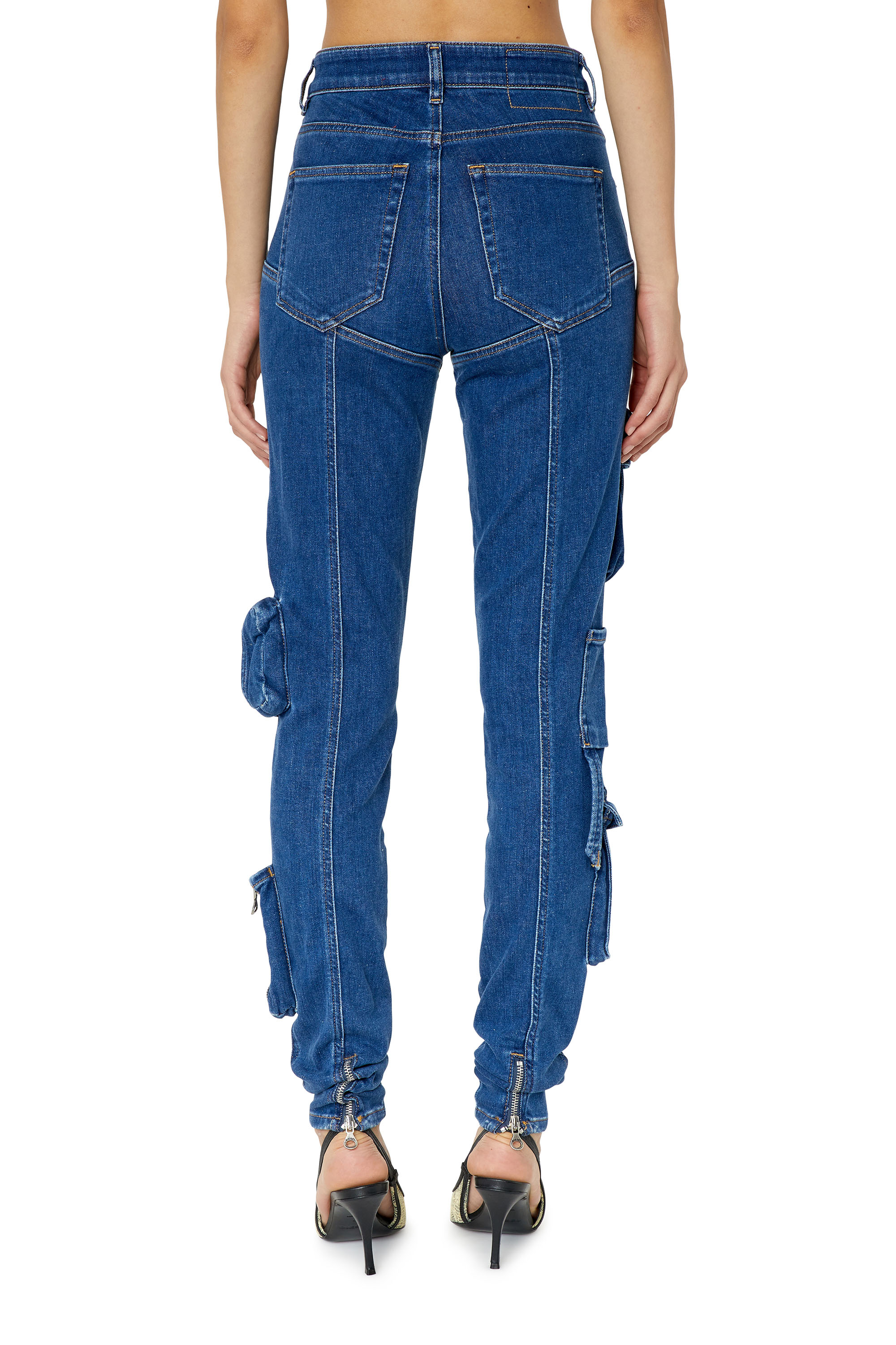 Diesel - Super skinny Jeans 1984 Slandy-High 09F28, Dark Blue - Image 4