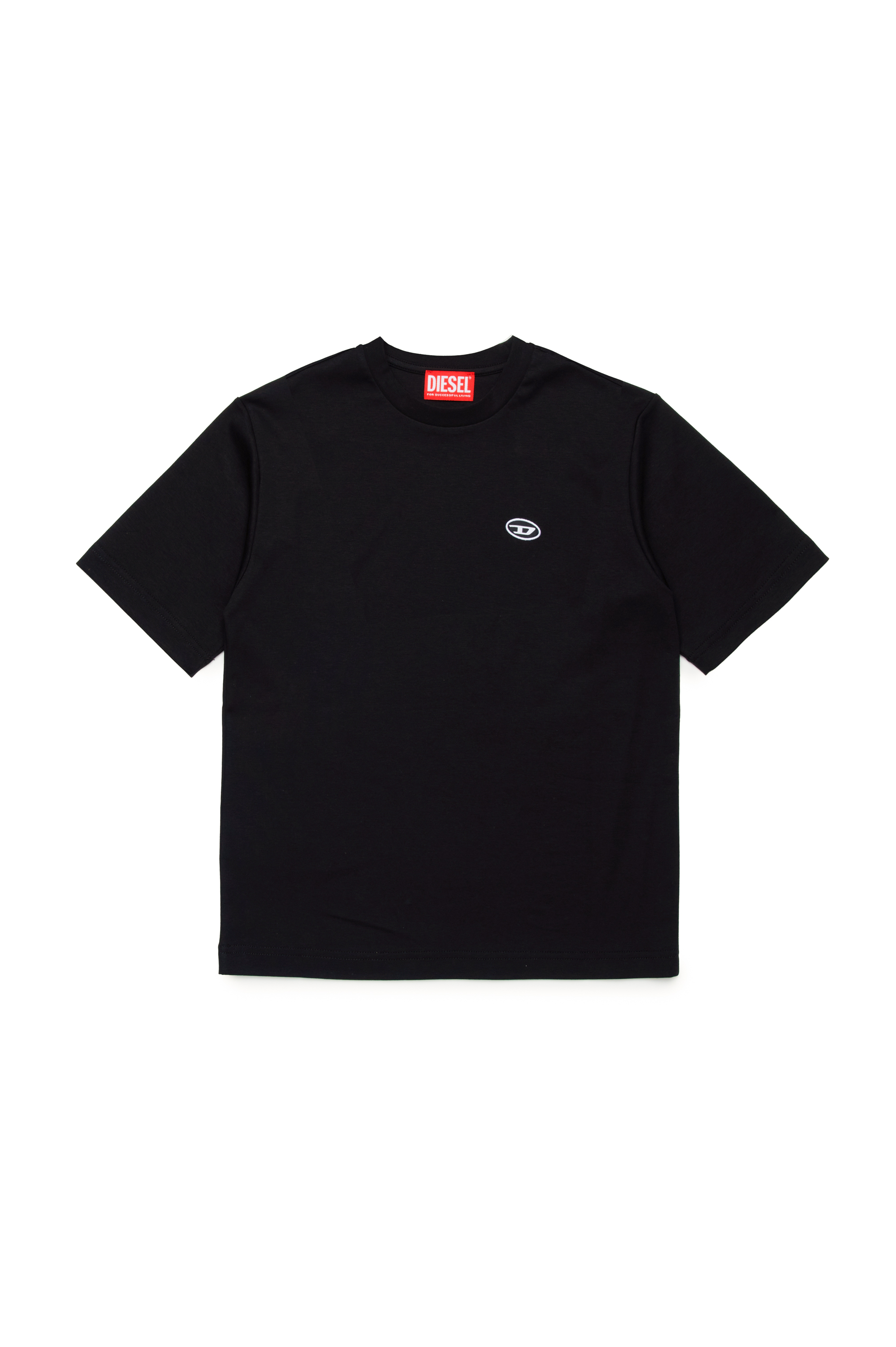 Diesel - TJUSTDOVALPJ OVER, Man T-shirt in organic cotton in Black - Image 1