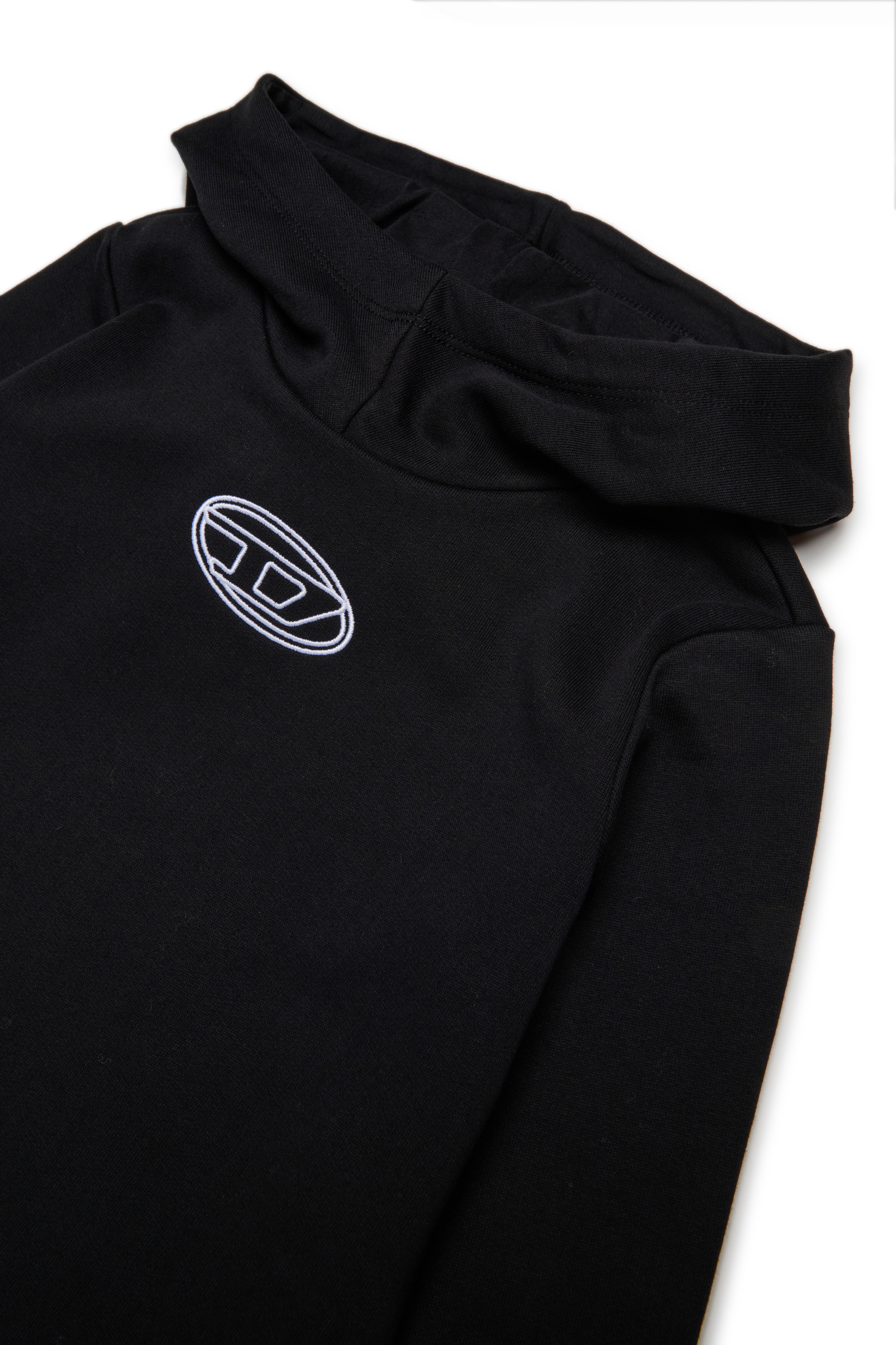 Diesel - DYLA, Woman's Cotton dress with hood in Black - 3