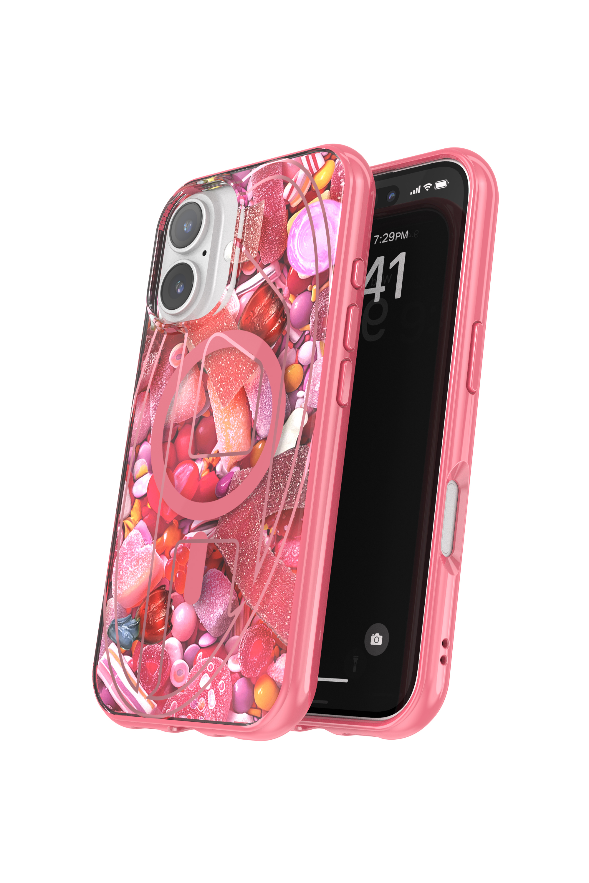 Diesel - 60249 AOP CASE, Unisex's Oval D Case with Magsafe iPhone 16 in Pink - 3