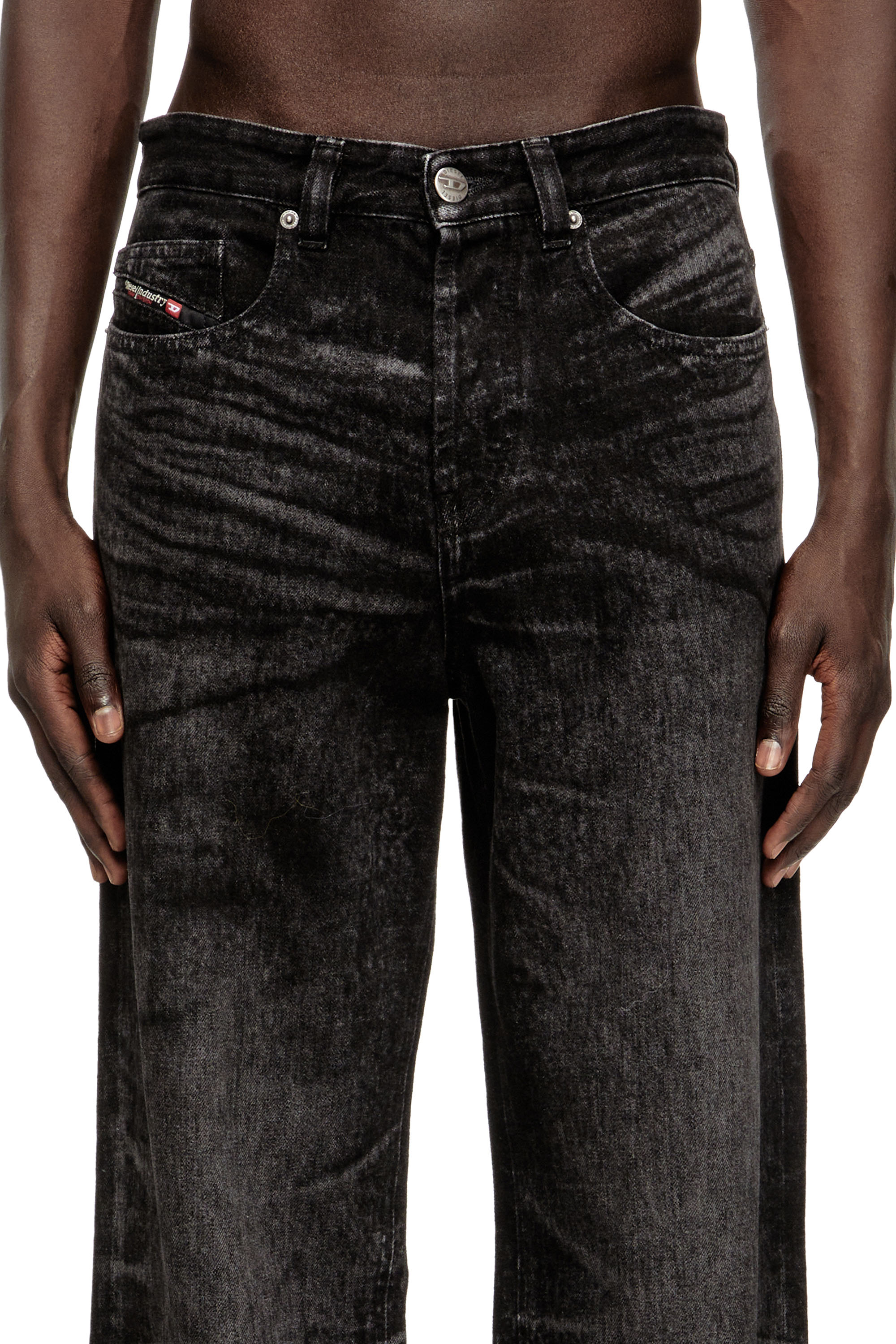 Diesel - Man's Relaxed Jeans 2001 D-Macro 007DB, Black/Dark grey - 4