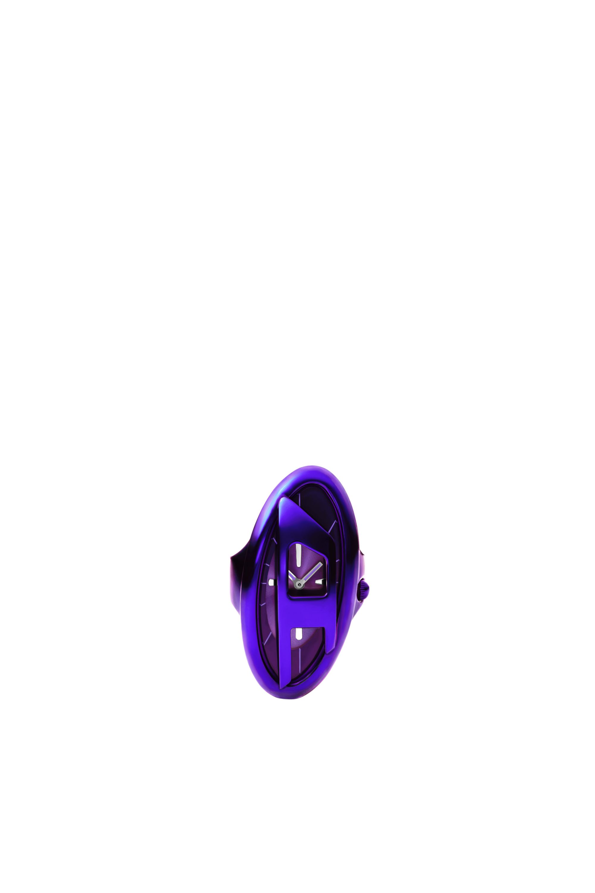 Diesel - DZ5624 WATCH, Woman's D-Era purple stainless steel ring watch in Blue - 2