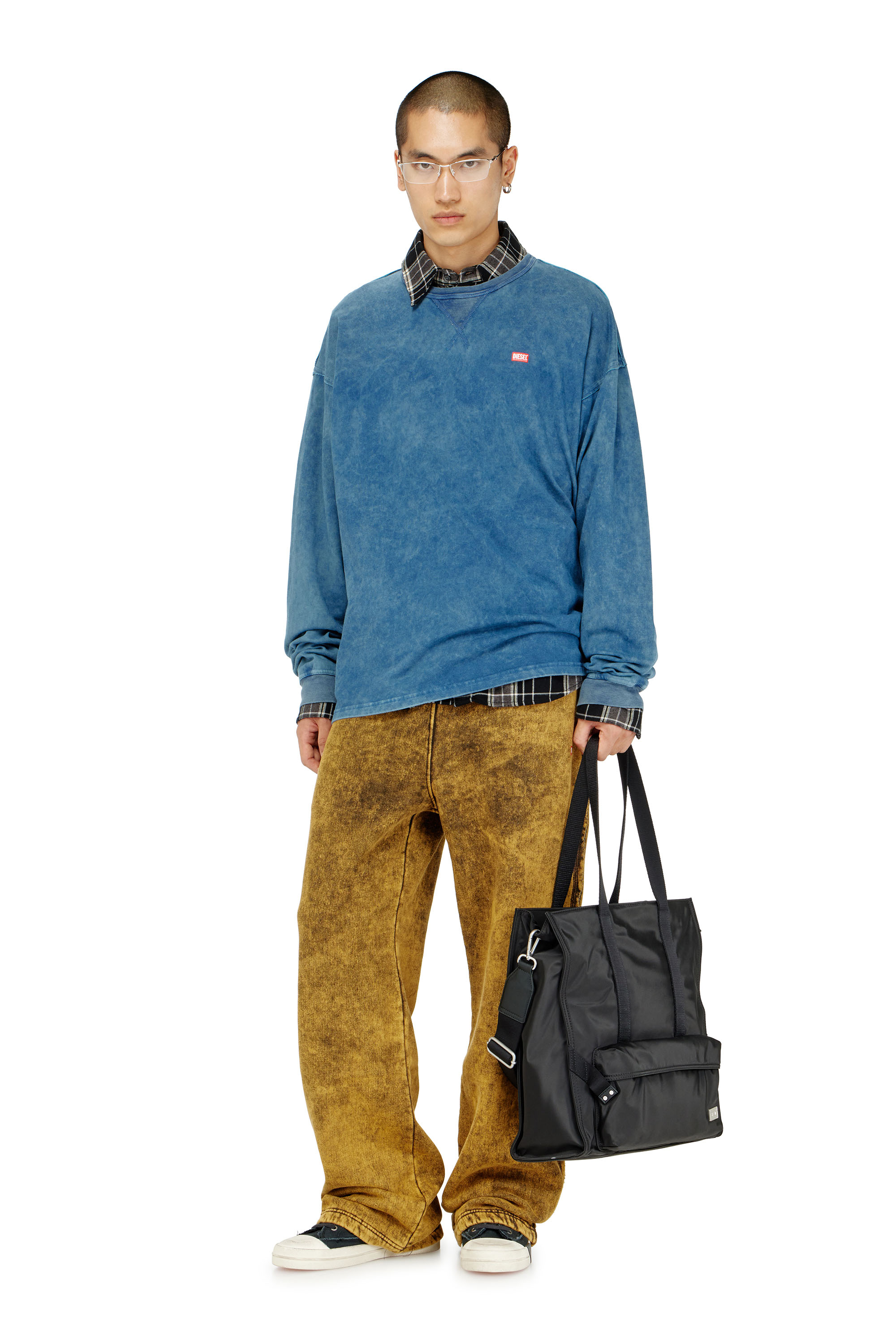 Diesel - P-MARTAINS-RAW, Man's Acid-wash sweatpants with raw edges in null - 1