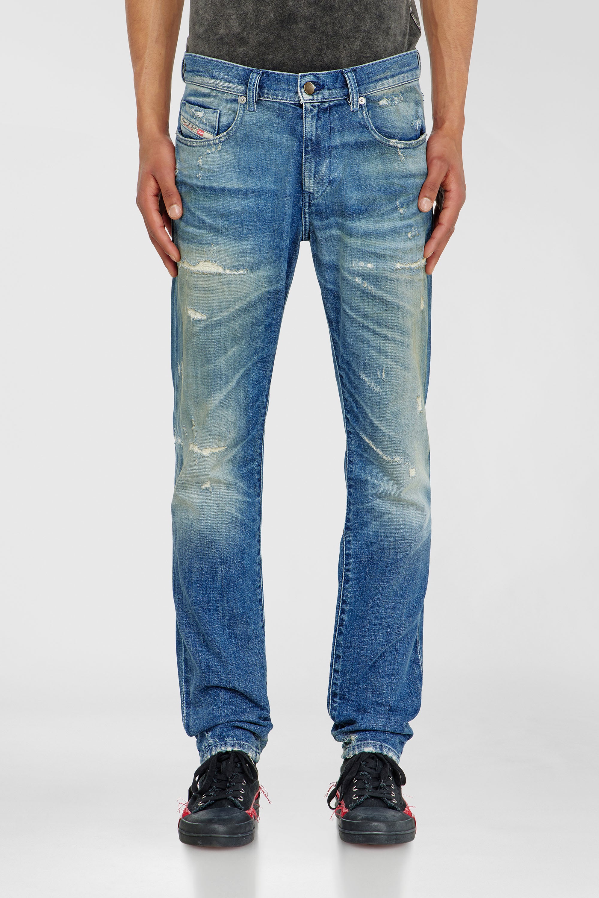 Diesel - Man's Slim Jeans 2019 D-Strukt 007EN, Medium blue - 1