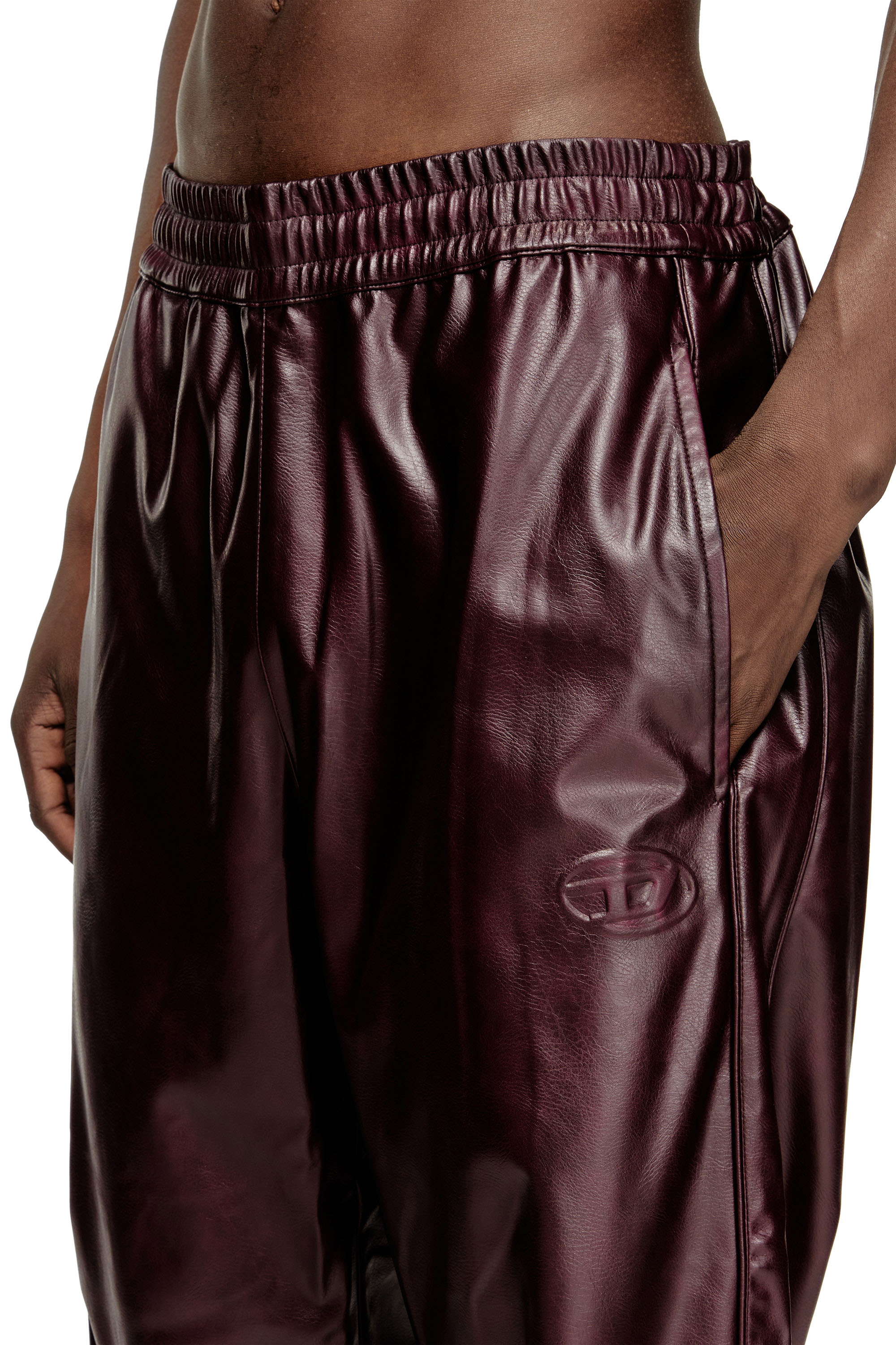 Diesel - FR-P-ARTEN, Man's Pants with logo in burgundy in Burgundy - 4