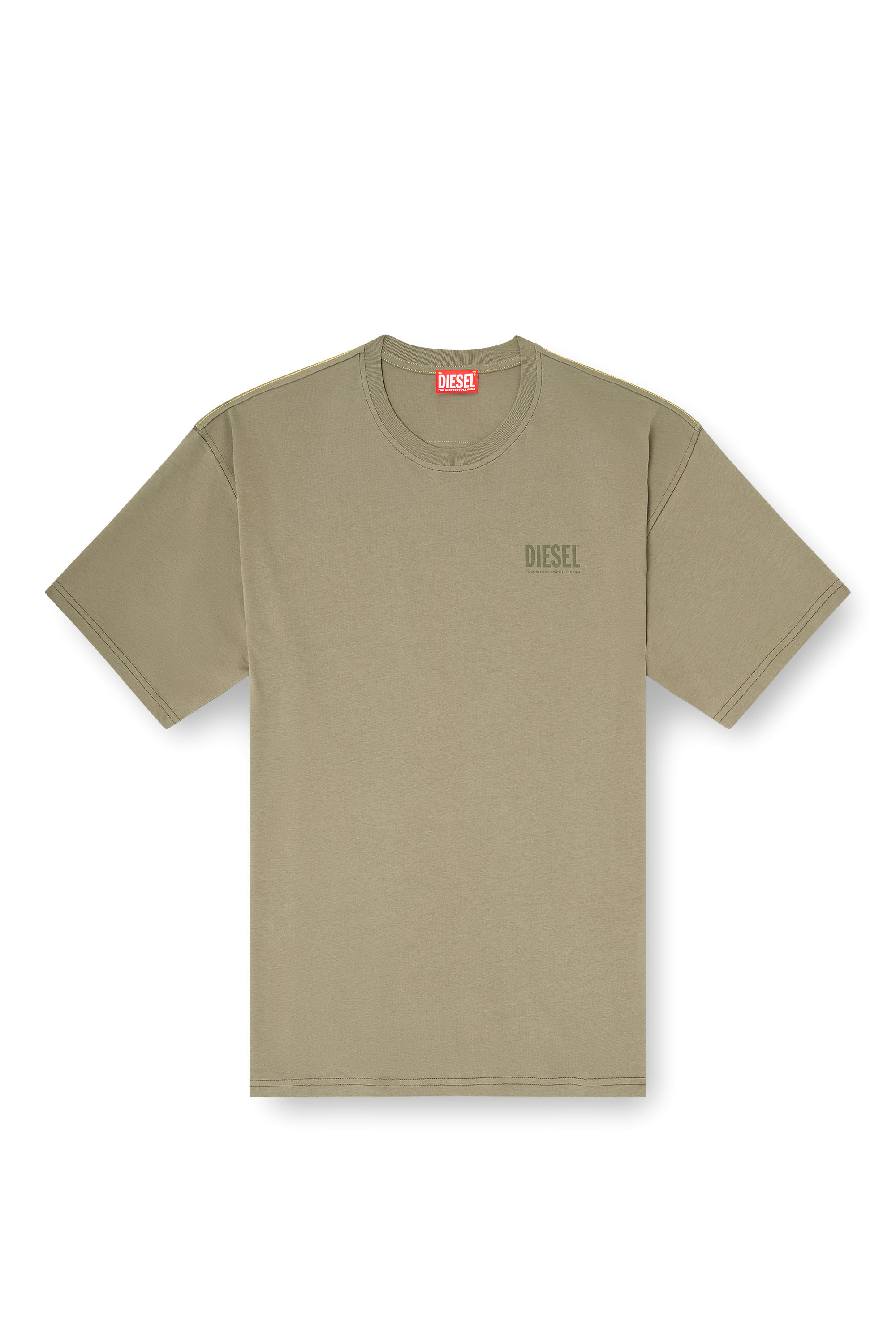 Diesel - T-BOXT-V8, Man's Relaxed T-shirt with back camo print in Military Green - 2
