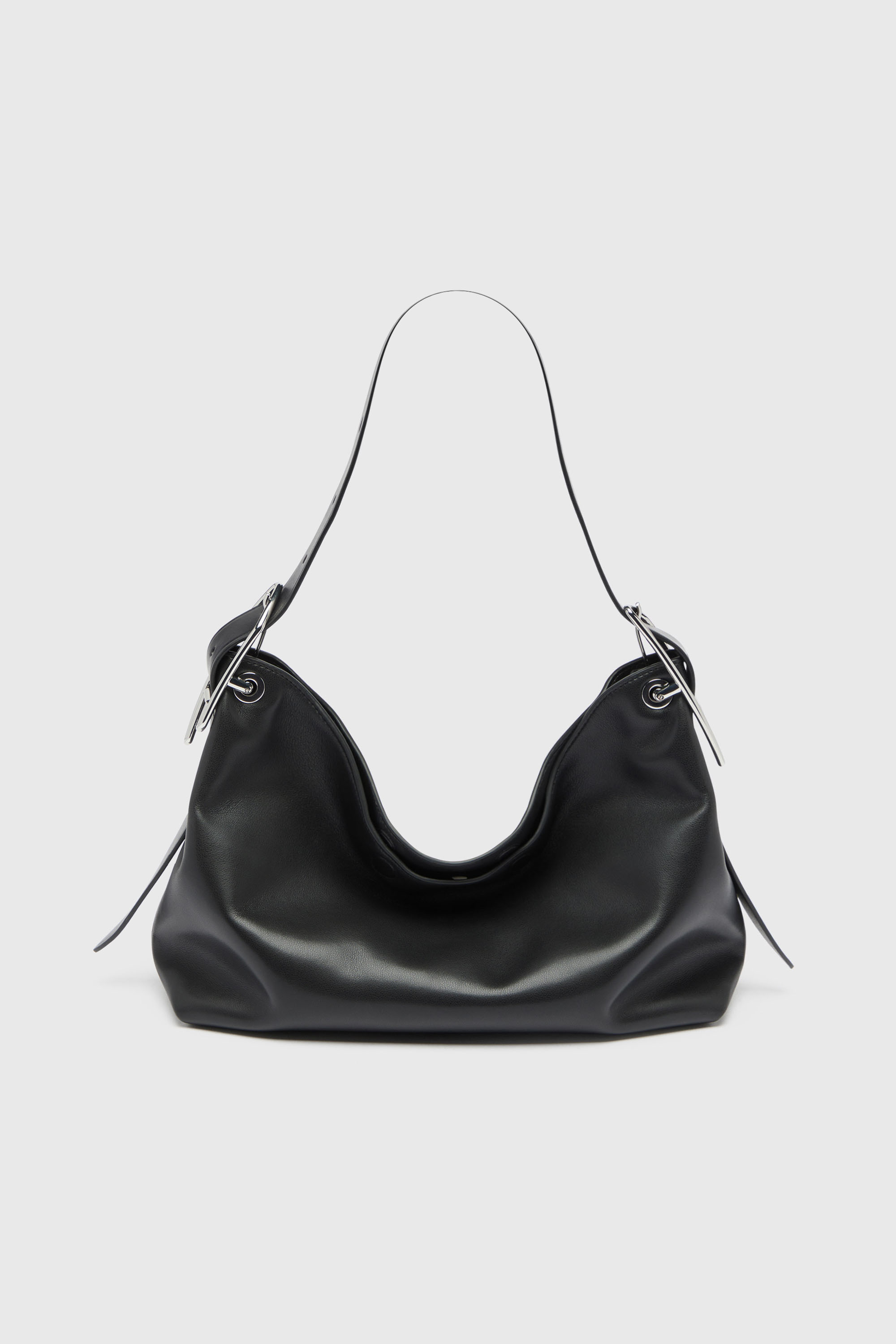 Diesel - D-LINE HOBO S, Woman's D-Line-Leather shoulder bag in Black - 2