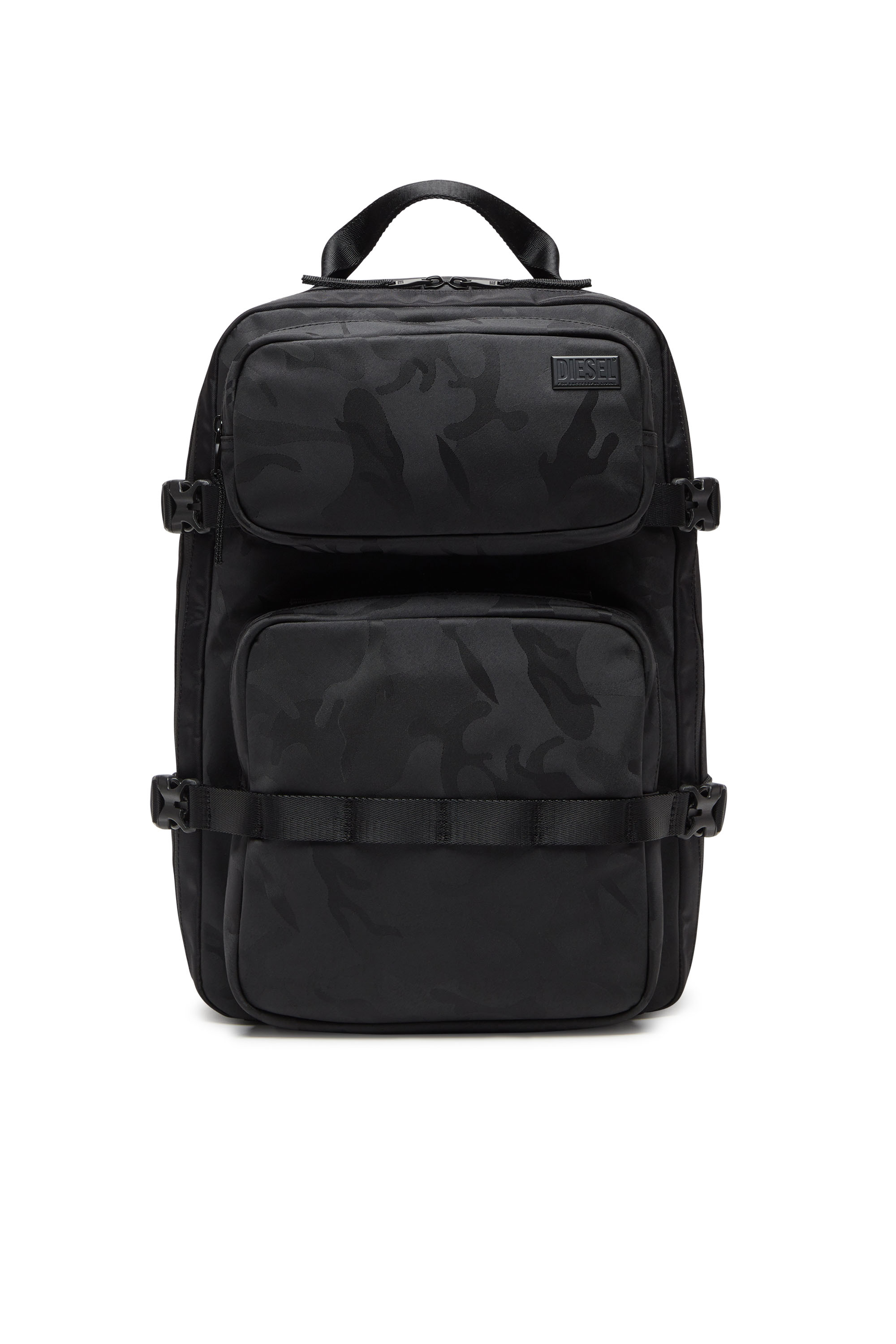 Diesel - DSRT BACKPACK, Man's Dsrt-Utility backpack in printed nylon in Black - 1