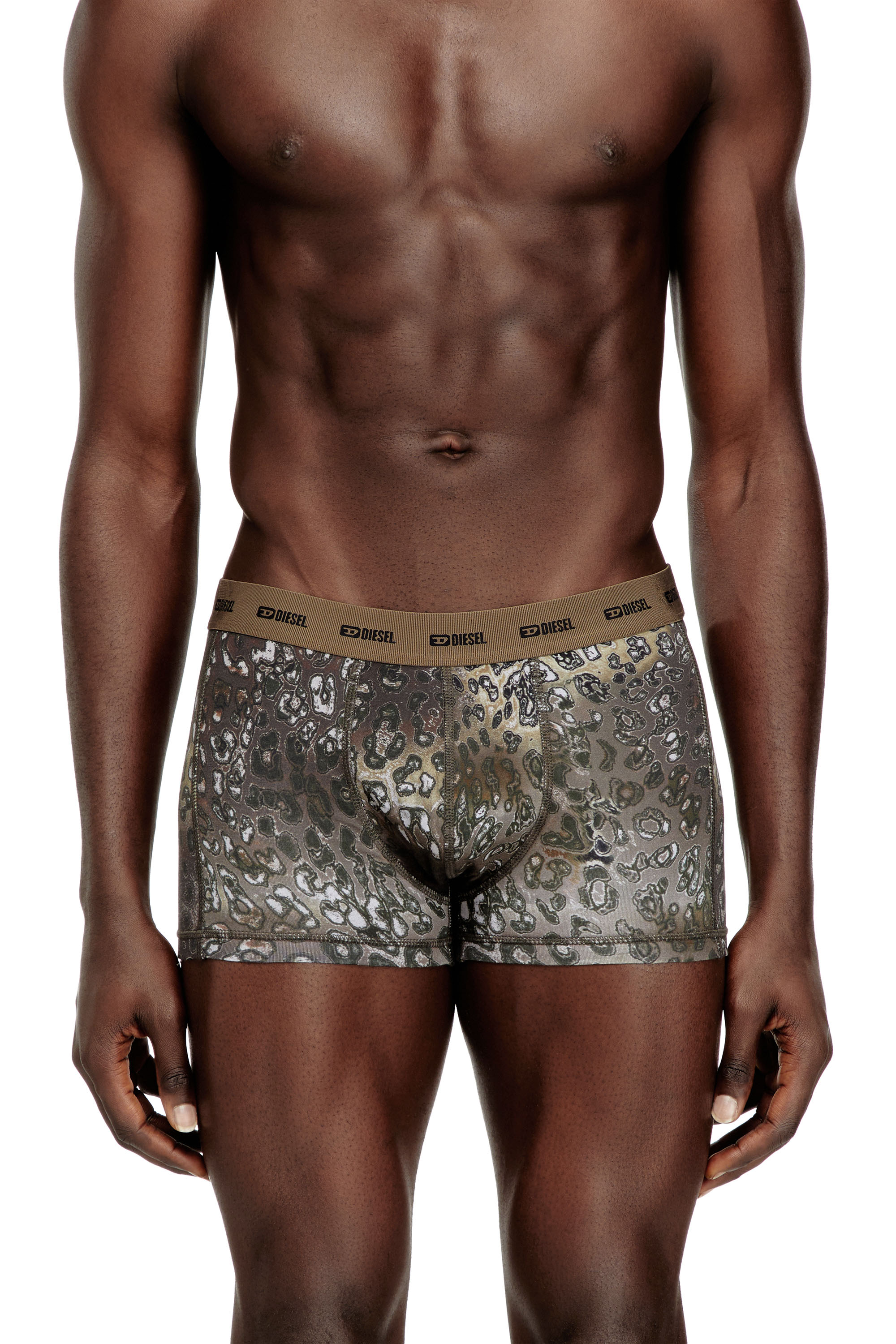 Diesel - DAMIEN-UTLT-3PACK, Man's Three-pack of stretch cotton boxer briefs in Black/Brown - 3