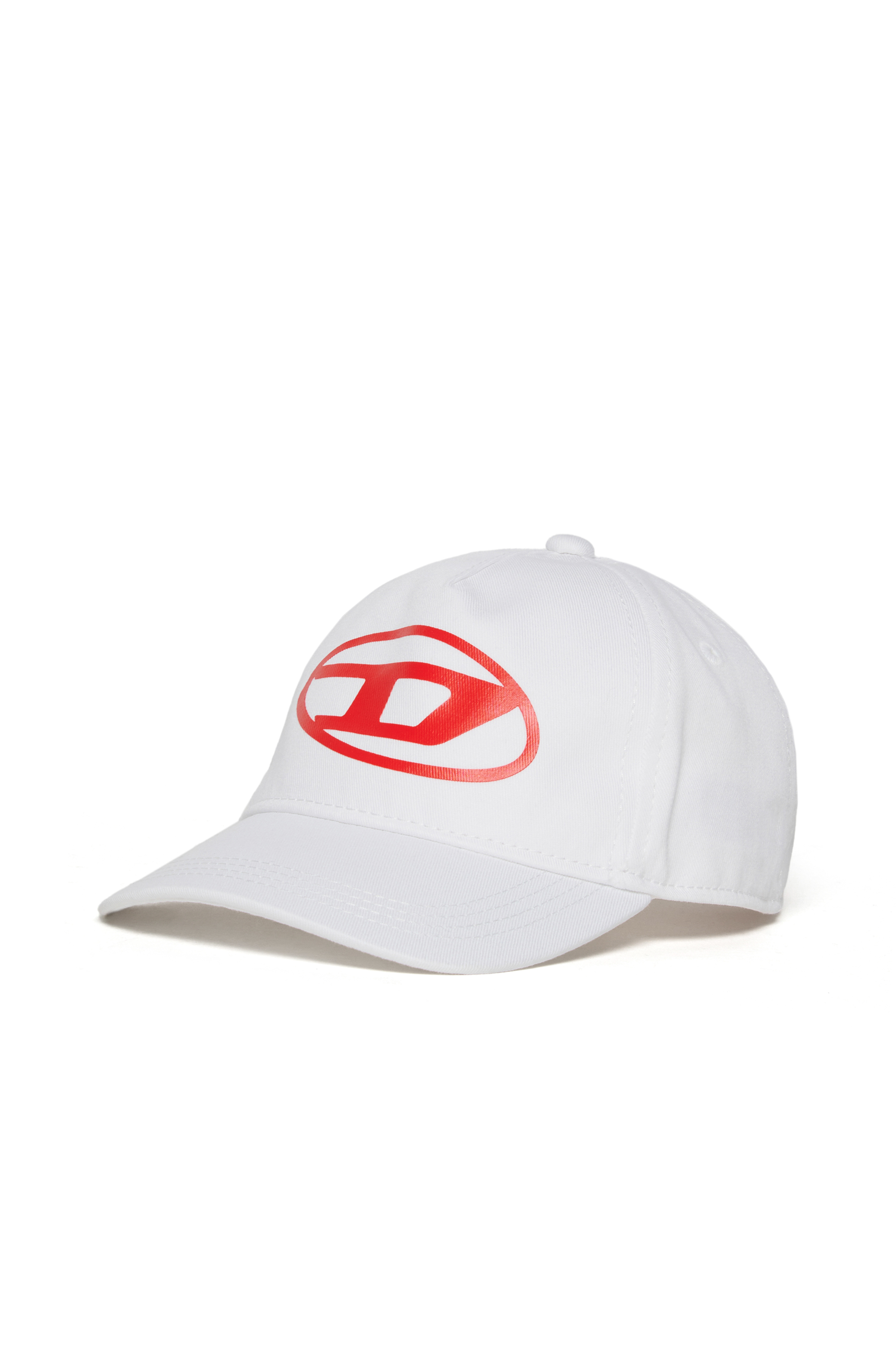 Diesel - FIMBOB, Unisex's Baseball cap with Oval D print in White - 1