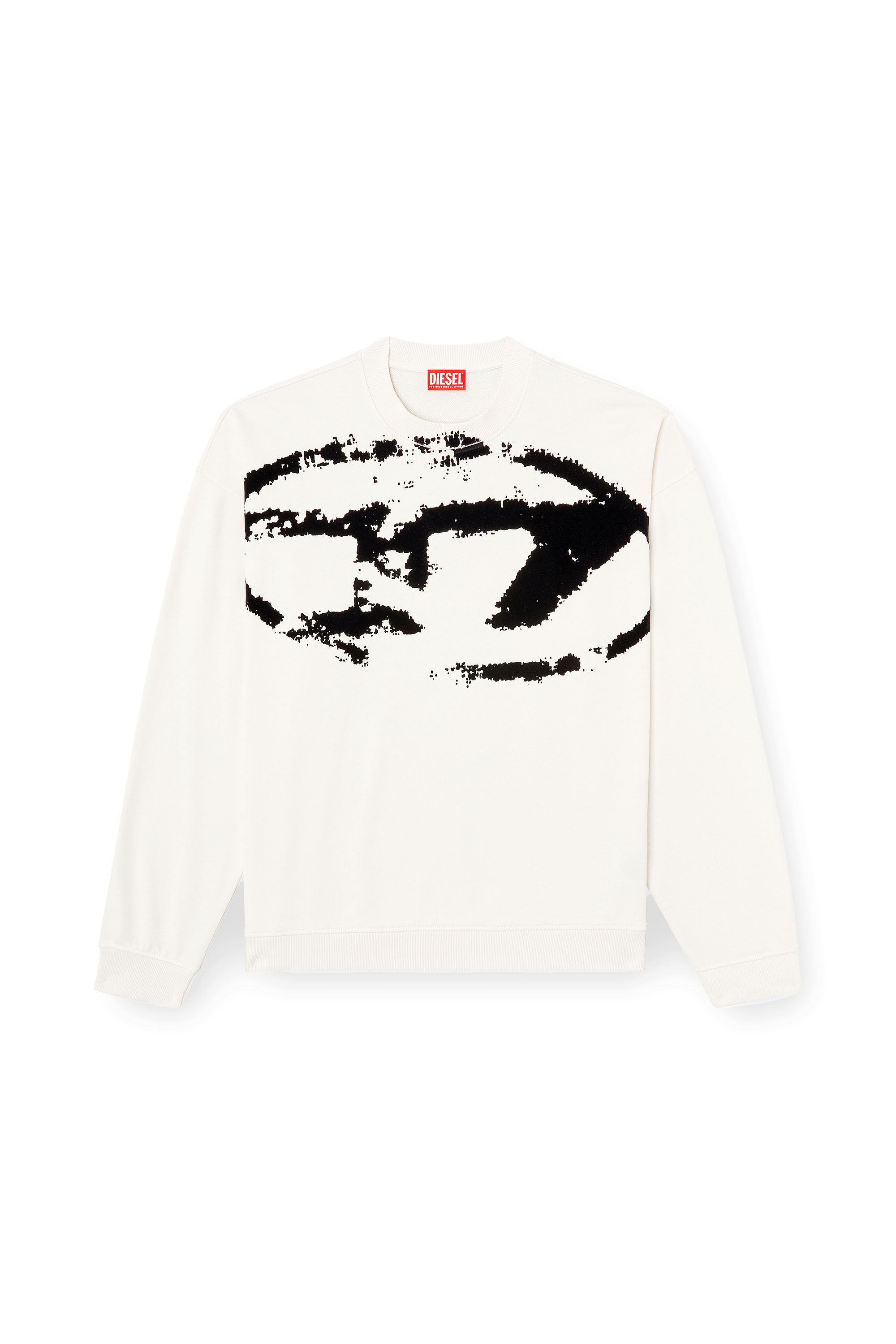 Diesel - S-BOXT-N5, Man's Sweatshirt with distressed flocked logo in null - 3