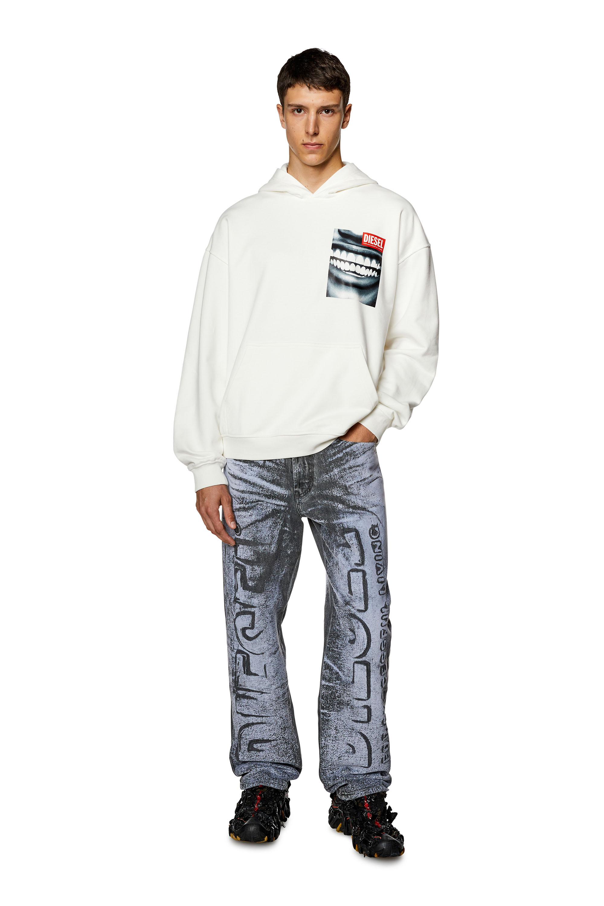 Diesel - S-NABEL-HOOD-FACE, White - Image 2