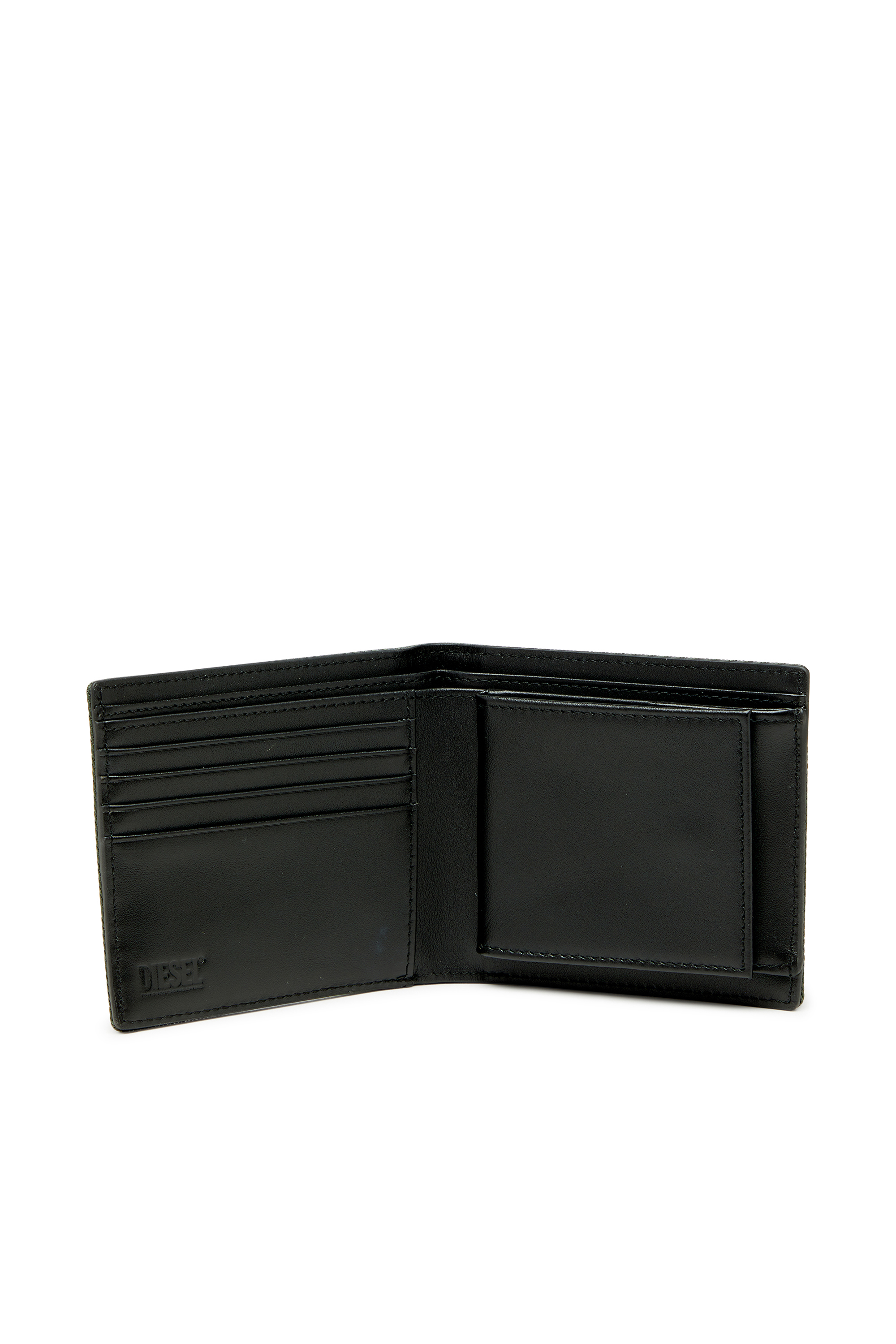 Diesel - D-PACK BI FOLD COIN 3D, Man's Small bi-fold with Diesel patch in Green - 3