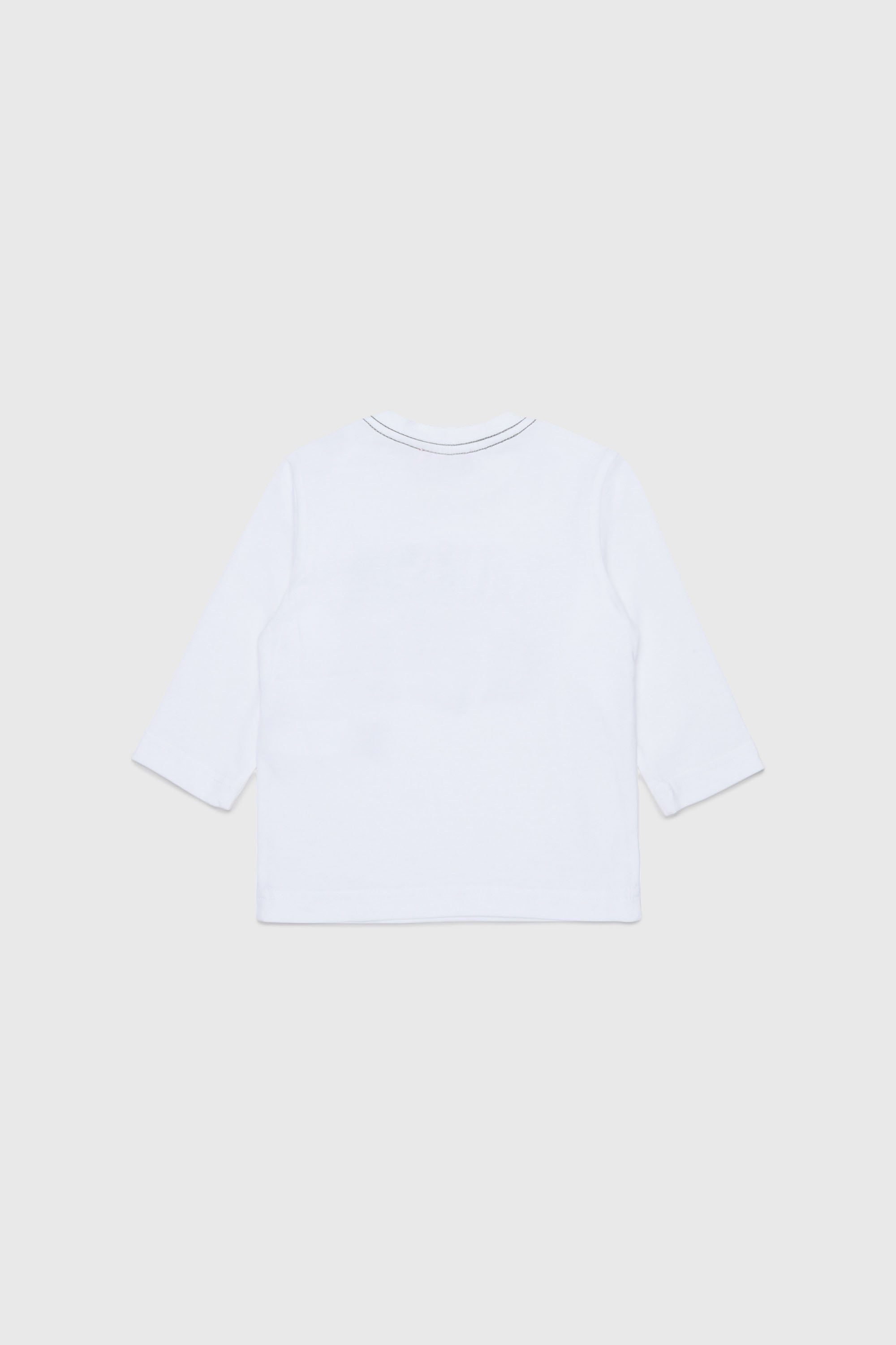 Diesel - TBANB, Man's Long-sleeve T-shirt with logo print in White - 2