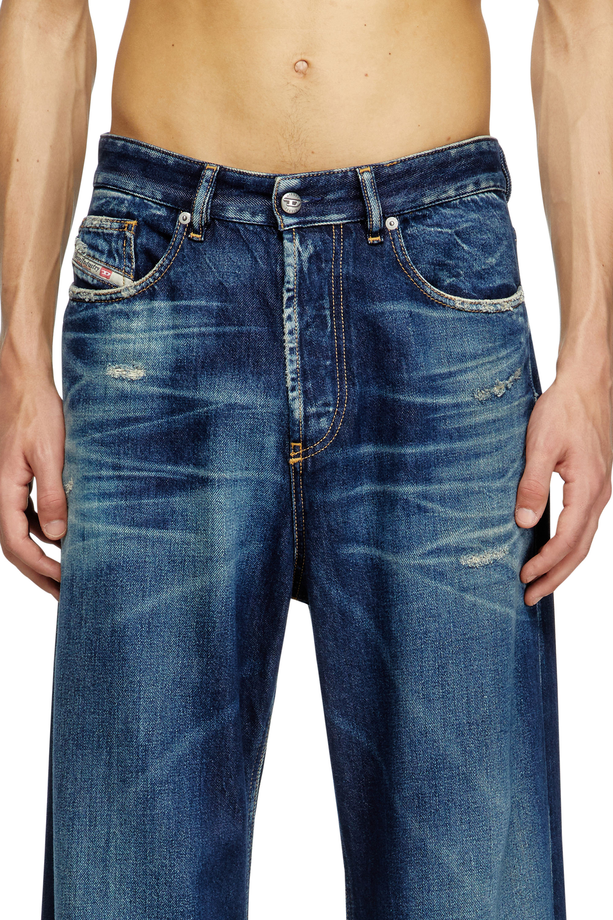 Diesel - Man's Relaxed Jeans D-Rise 09M06, Dark Blue - 5