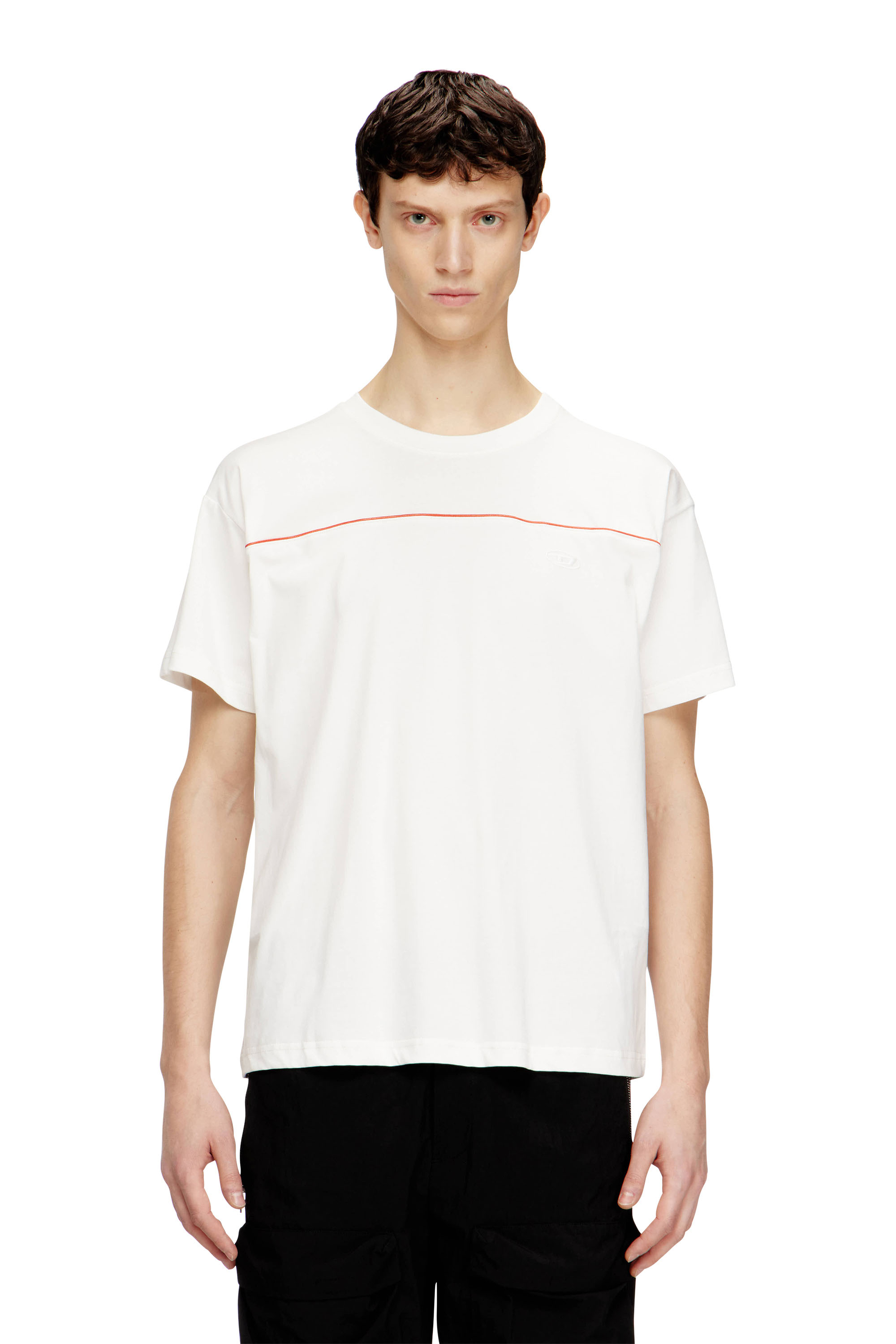 Diesel - T-NORM-PIPING, Man's T-shirt with contrast piping in null - 3