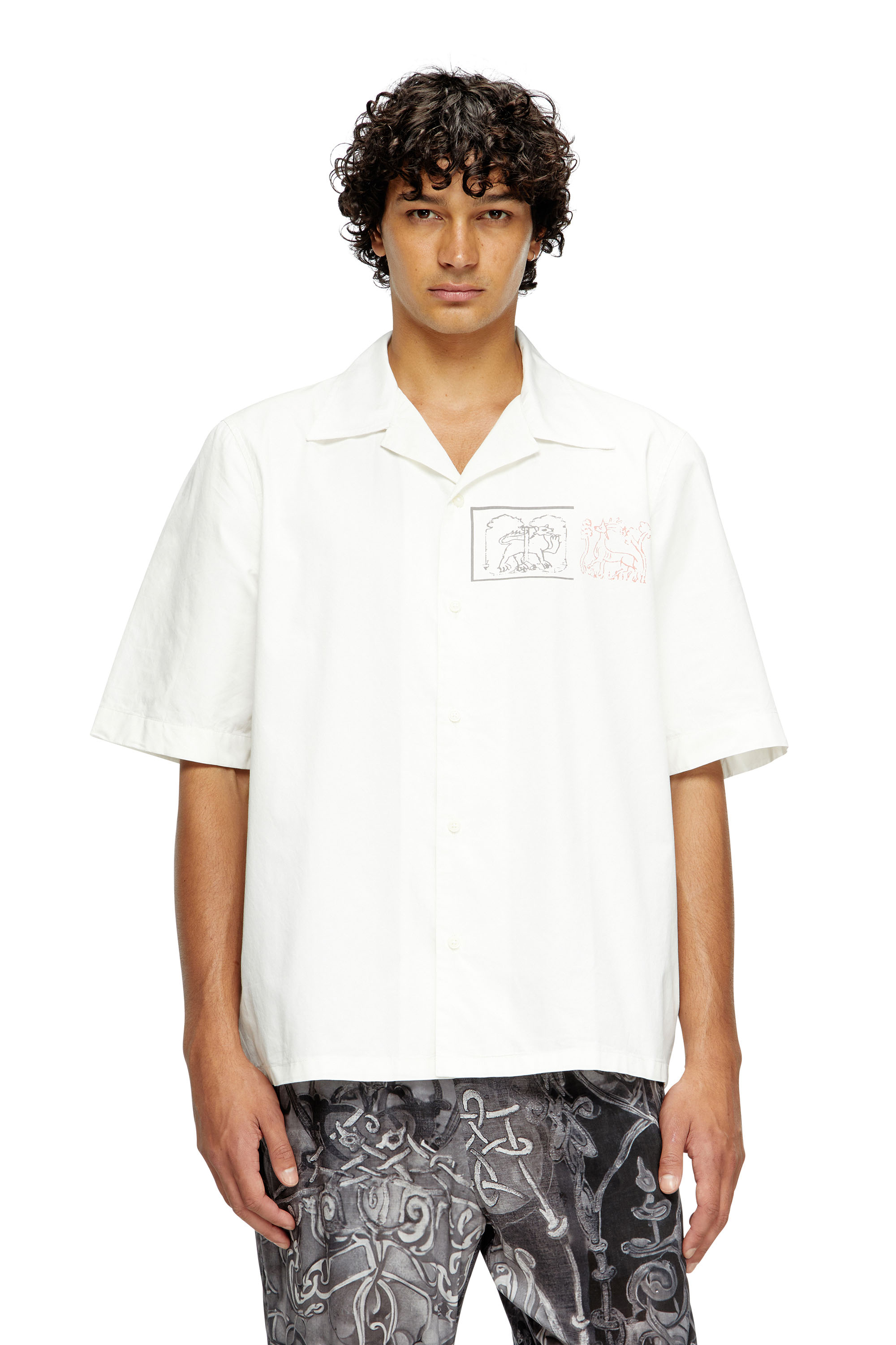 Diesel - S-BRACK-A-HGBS, Man's Shirt with sword print in null - 1