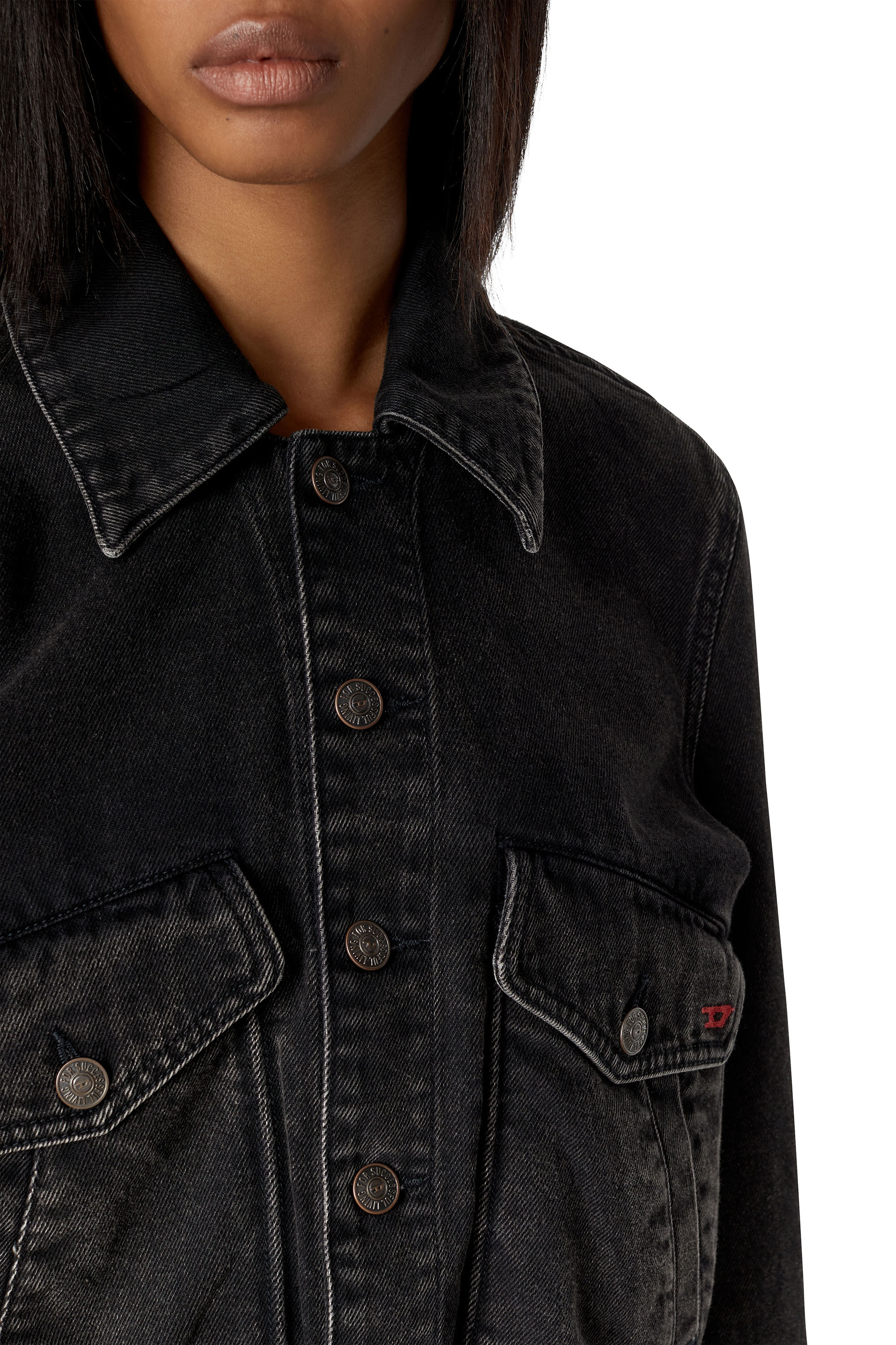 Diesel - DE-TRACY BOMBER JACKET, Black/Dark grey - Image 5
