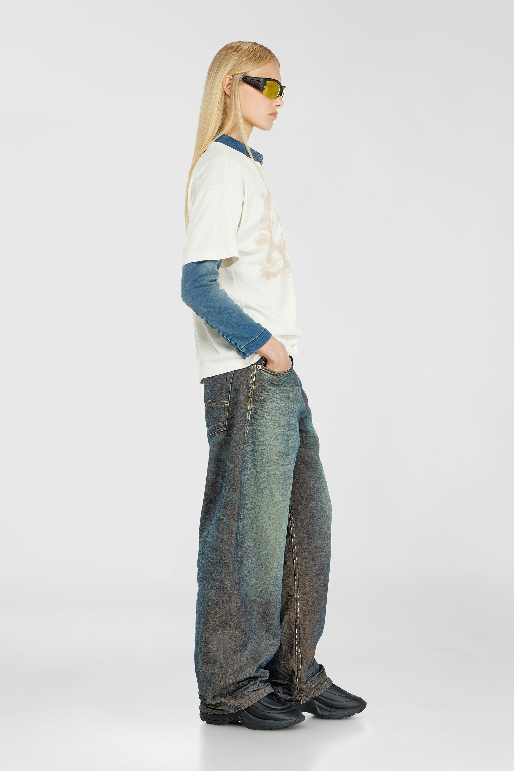 Diesel - Unisex's Relaxed Jeans 1997 D-Enim-M 007EM, Dark Blue - 7