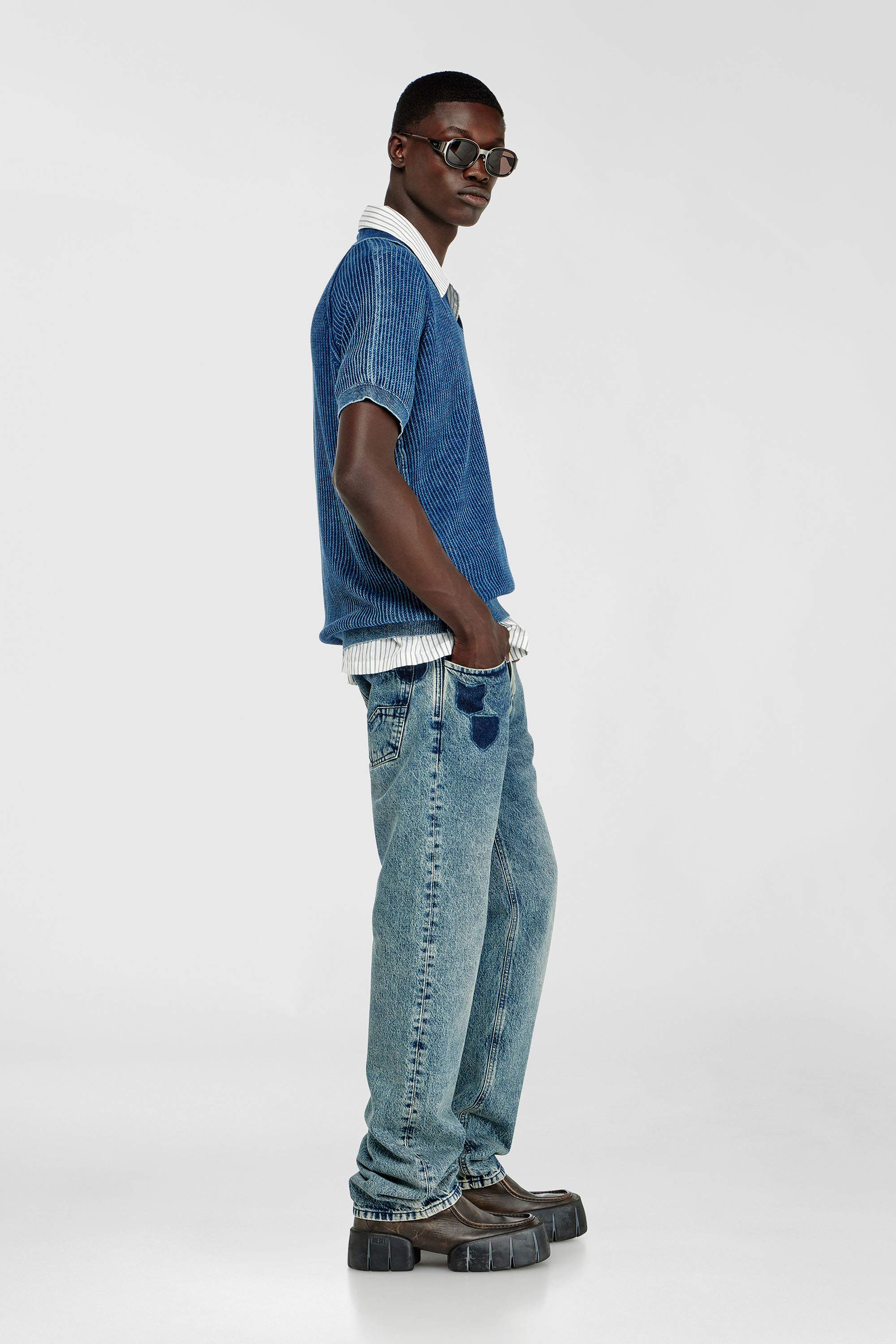 Diesel - Man's Regular Jeans 1985 Larkee 0IFBV, Medium blue - 2