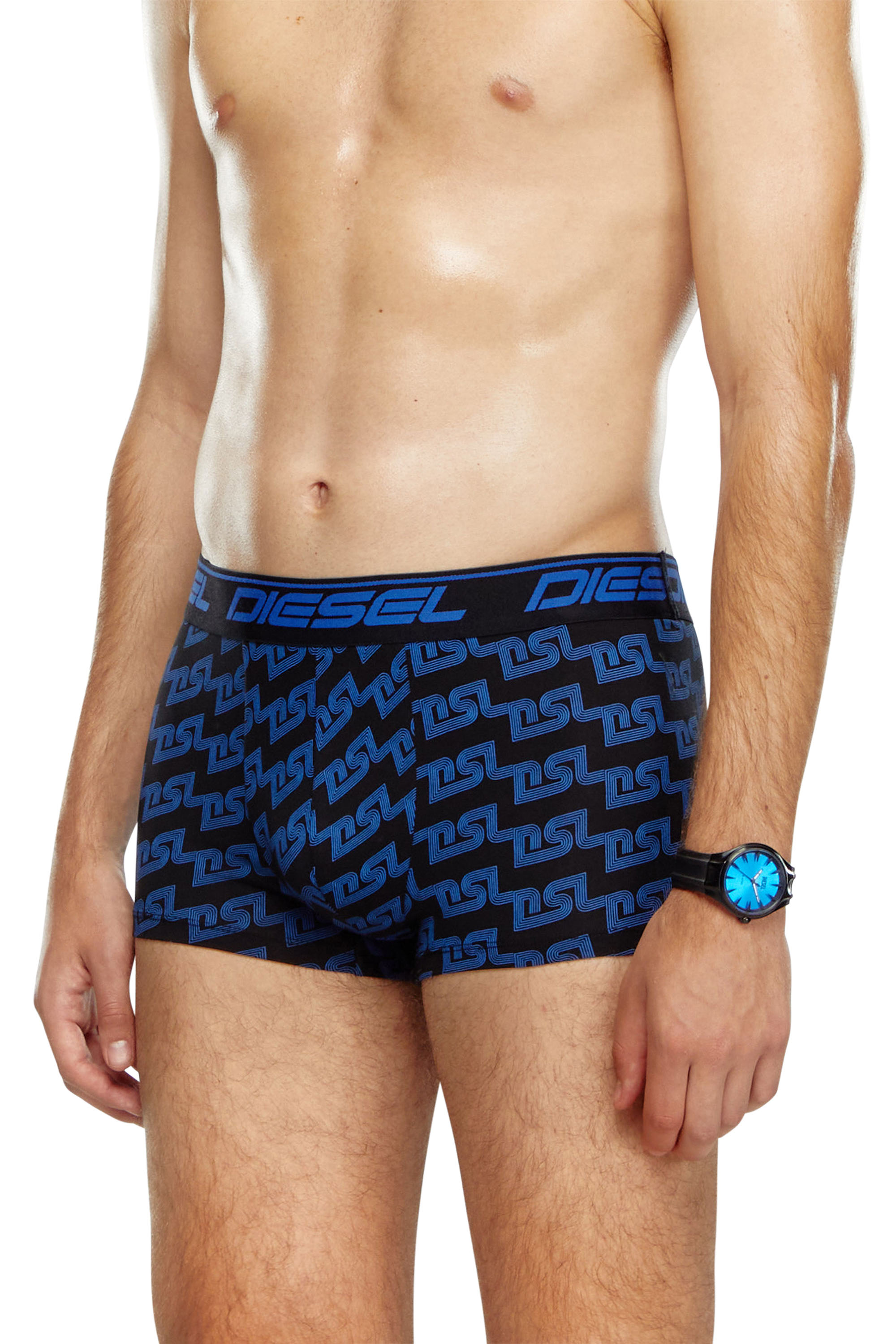 Diesel - UMBX-DAMIEN, Man's Boxer briefs with splatter print in Blue - 2